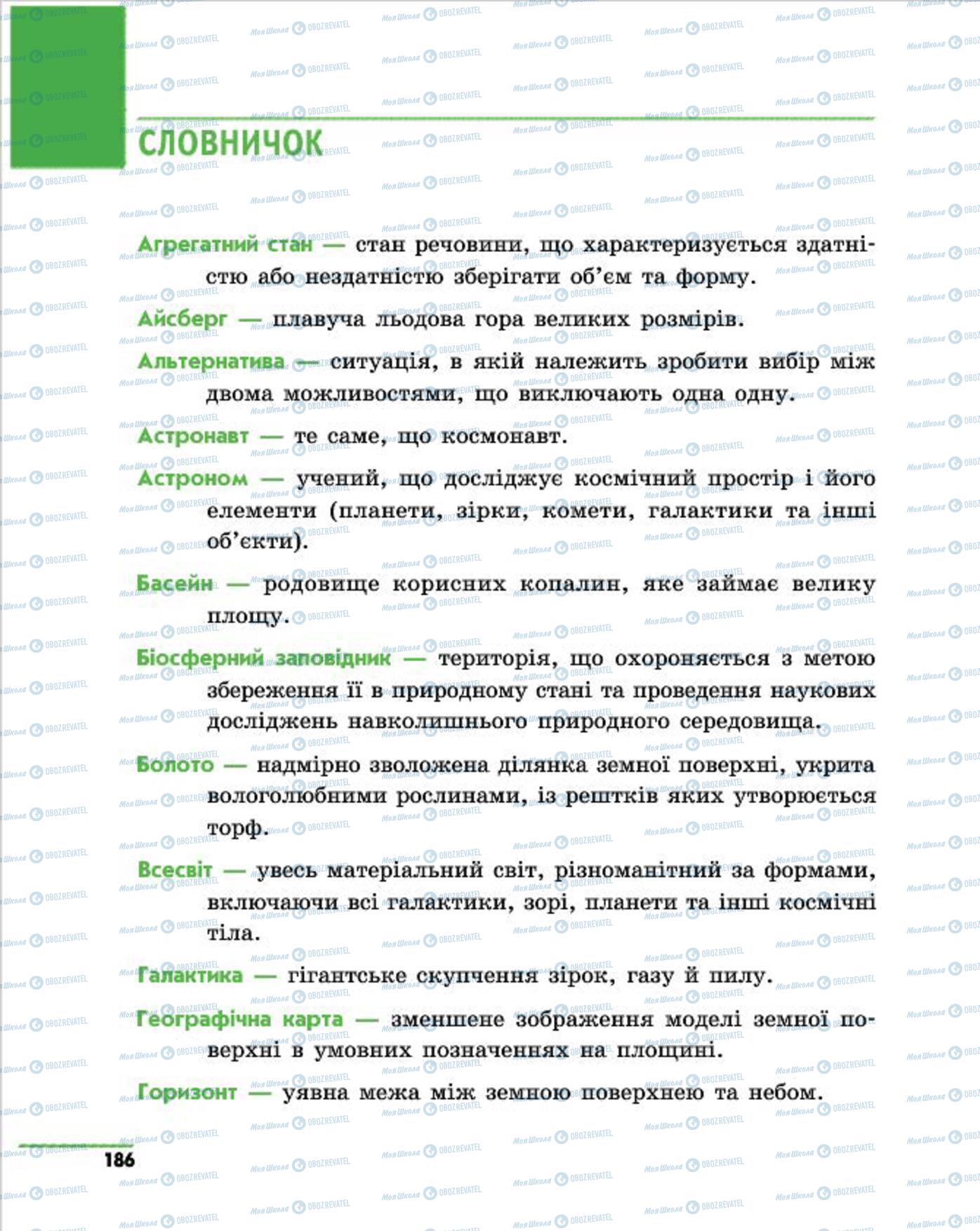 Підручники Природознавство 4 клас сторінка 186