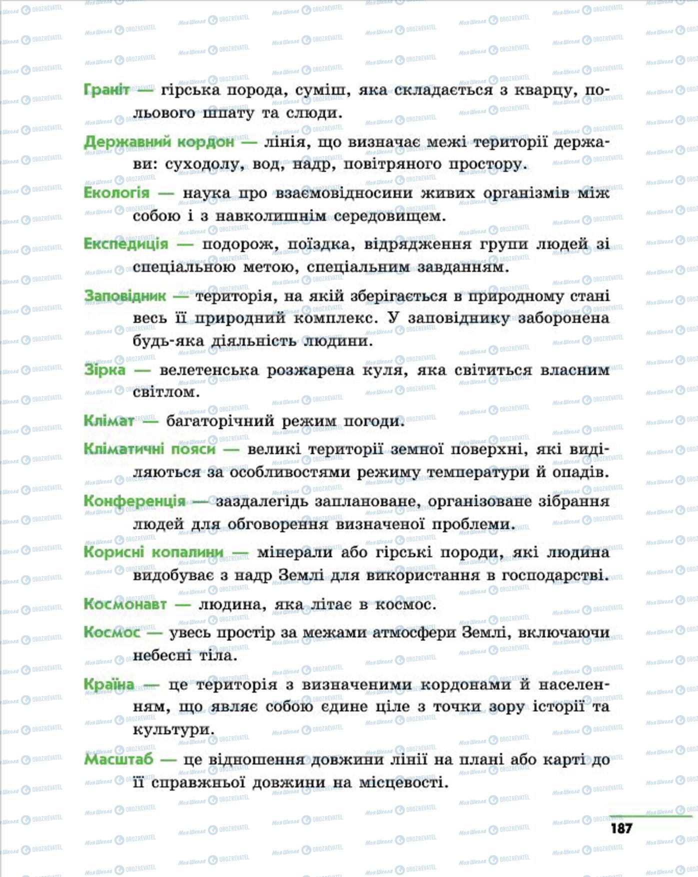 Підручники Природознавство 4 клас сторінка 187