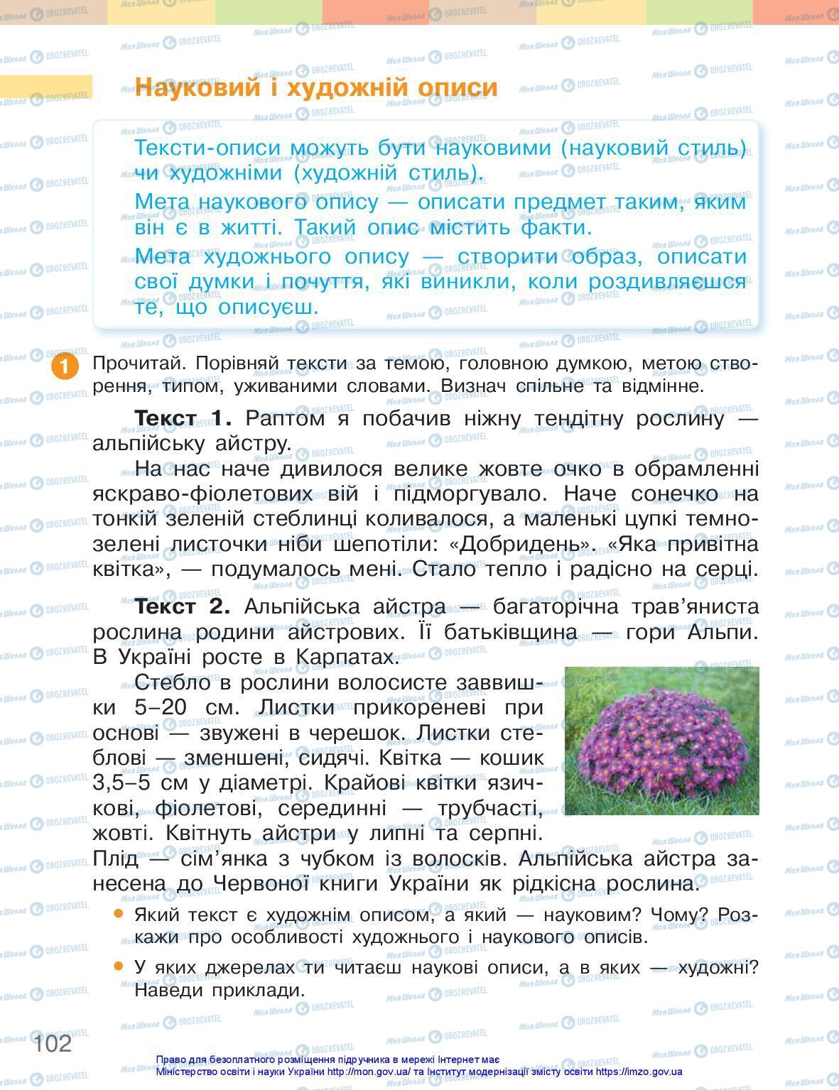 Підручники Українська мова 3 клас сторінка 102