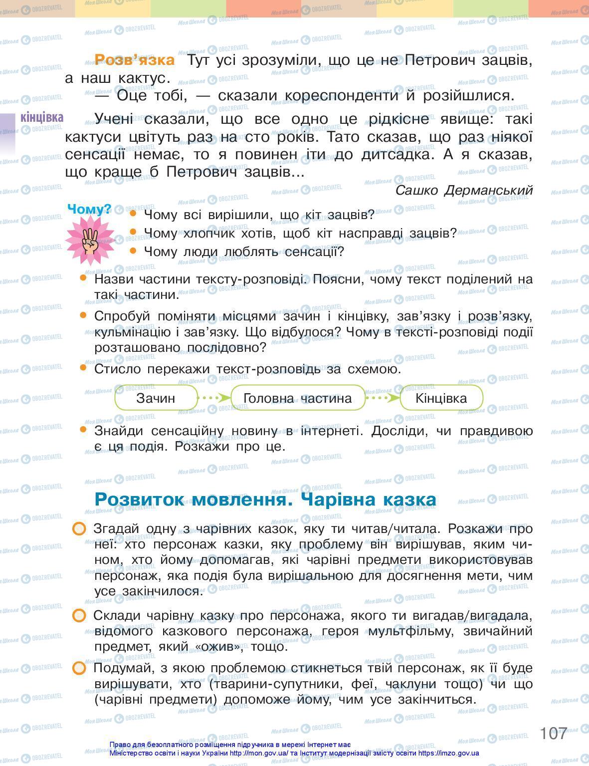 Підручники Українська мова 3 клас сторінка 107