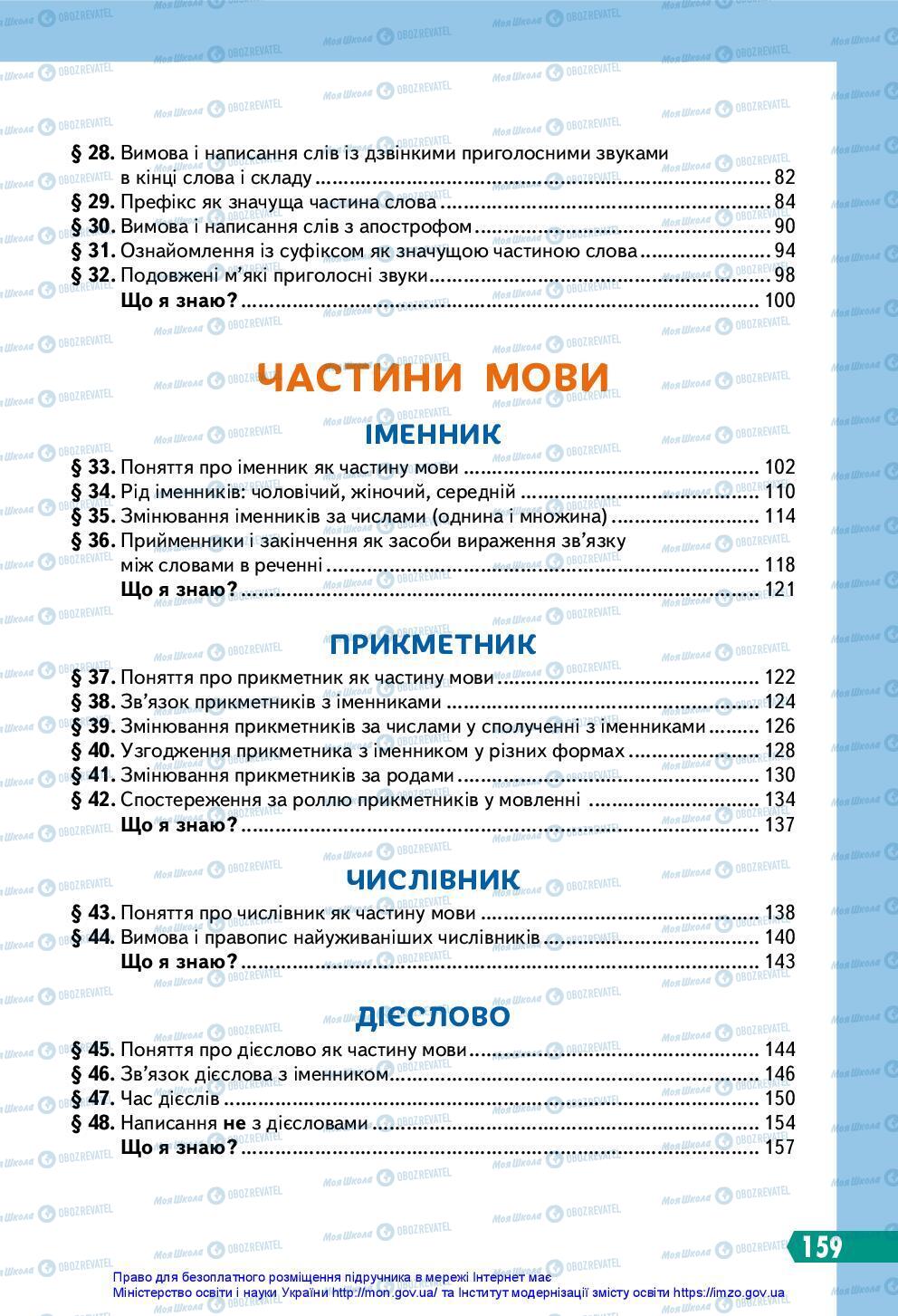 Підручники Українська мова 3 клас сторінка 159
