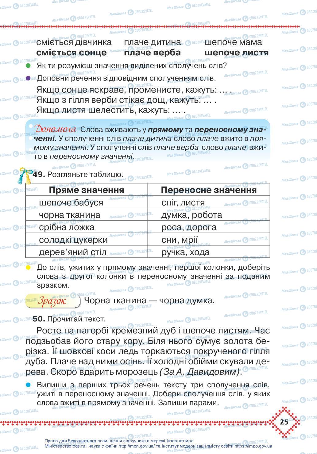 Учебники Укр мова 3 класс страница 25