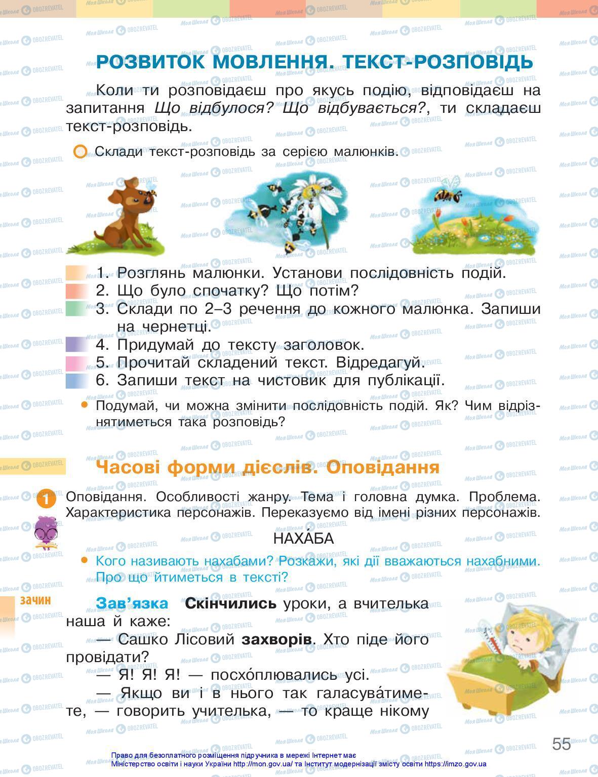 Підручники Українська мова 3 клас сторінка 55