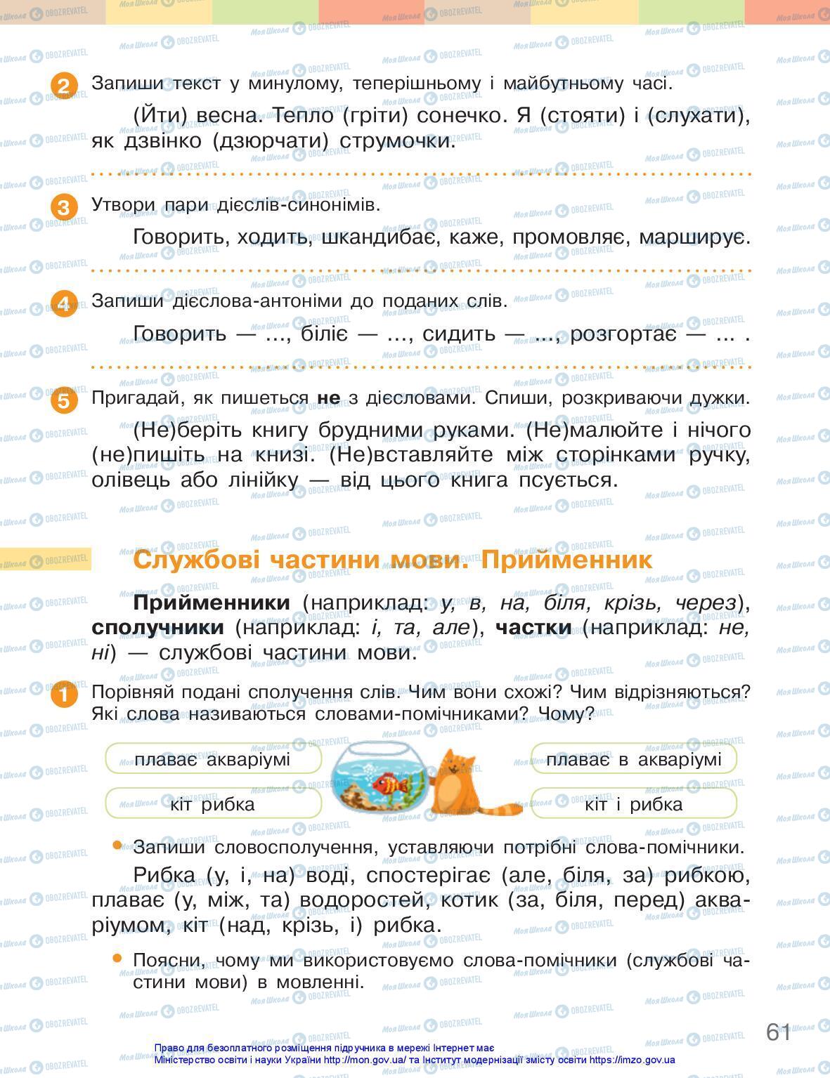 Підручники Українська мова 3 клас сторінка 61