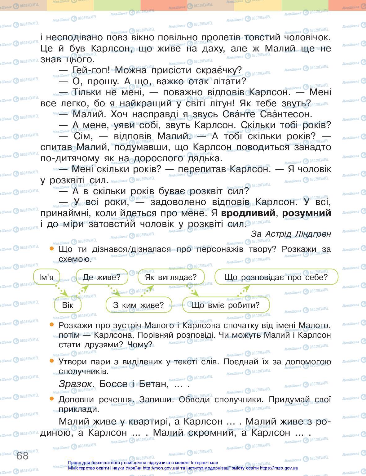 Підручники Українська мова 3 клас сторінка 68