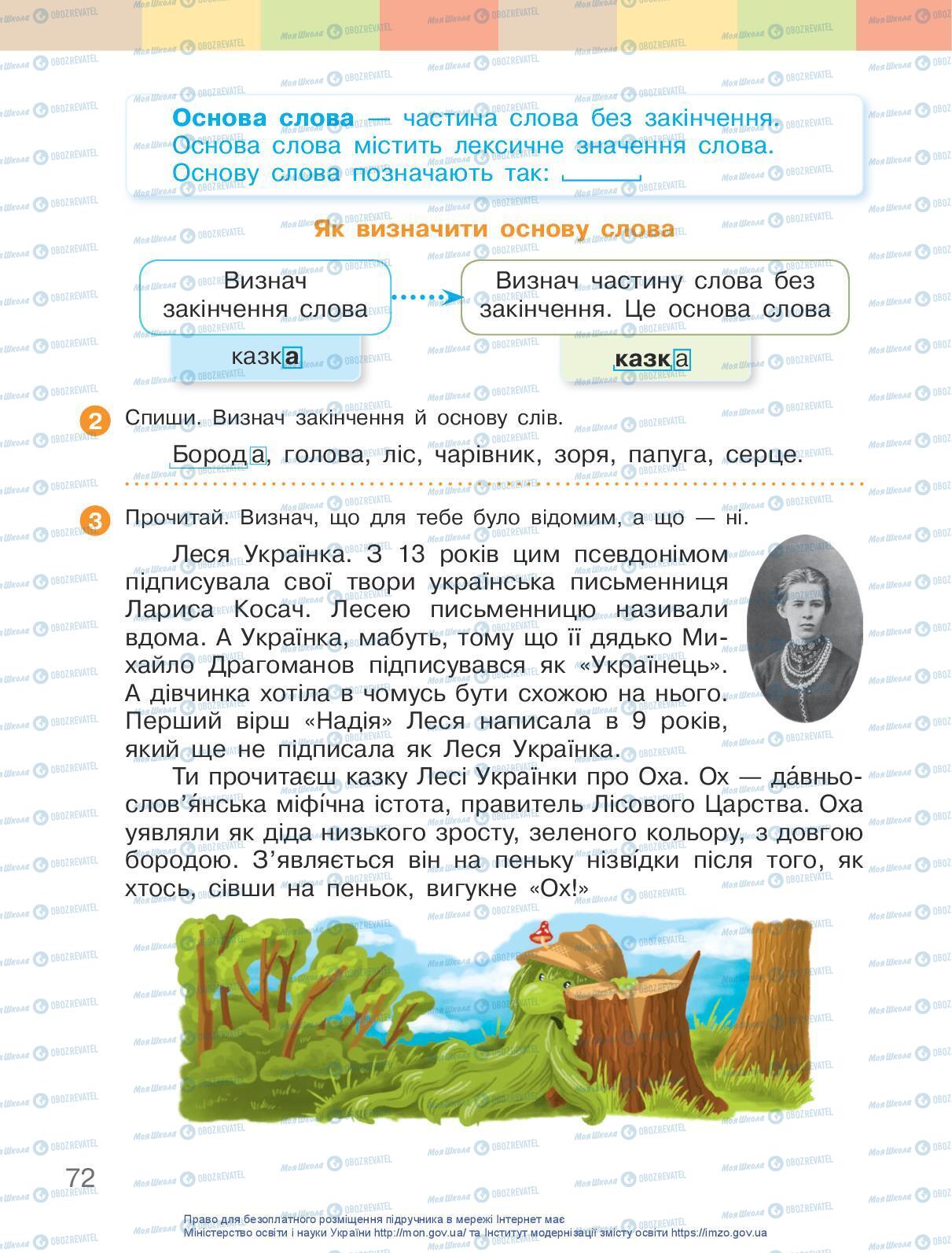 Підручники Українська мова 3 клас сторінка 72