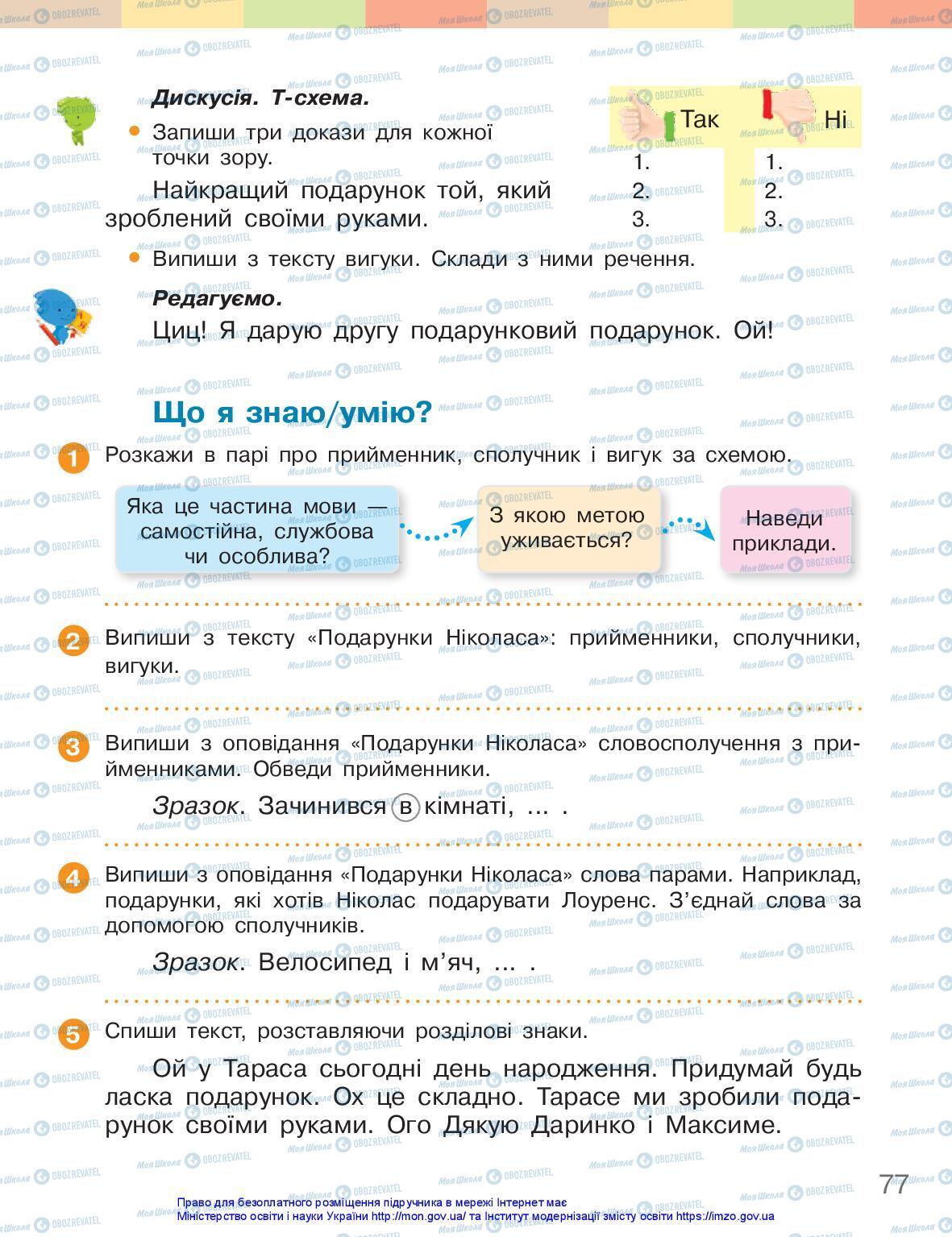 Підручники Українська мова 3 клас сторінка 77