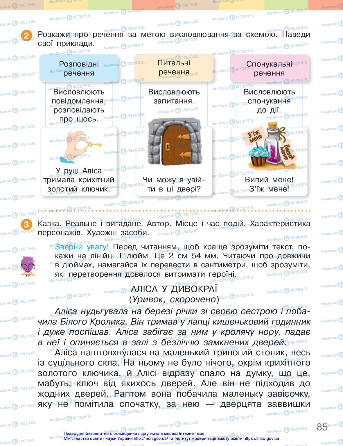 Підручники Українська мова 3 клас сторінка 85