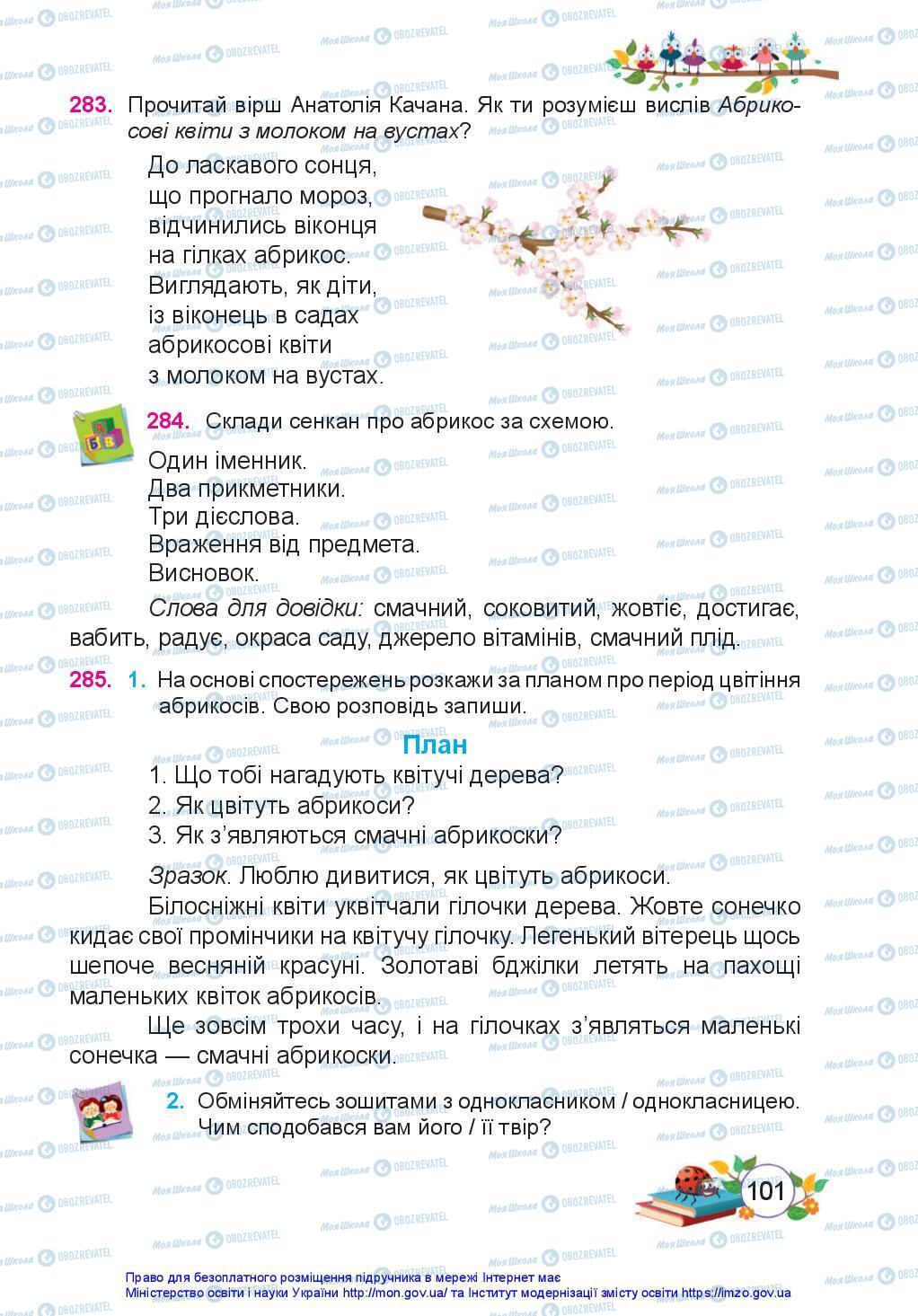 Підручники Українська мова 3 клас сторінка 101