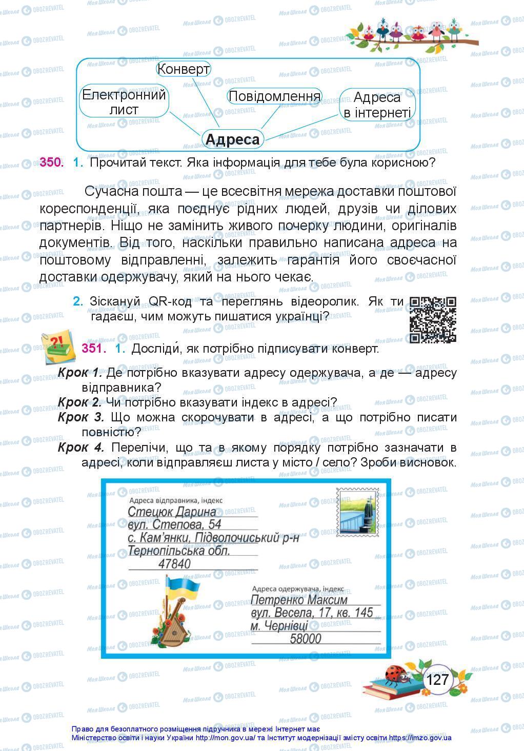 Підручники Українська мова 3 клас сторінка 127