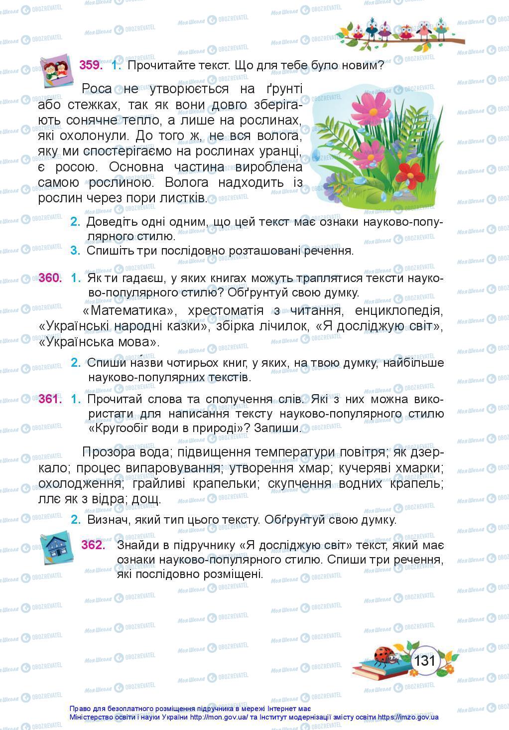 Підручники Українська мова 3 клас сторінка 131