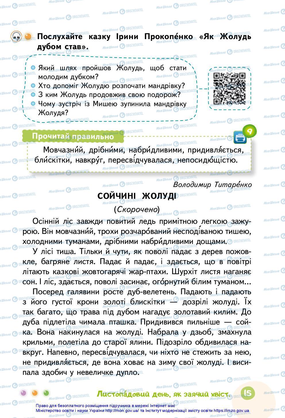 Підручники Українська мова 3 клас сторінка 15