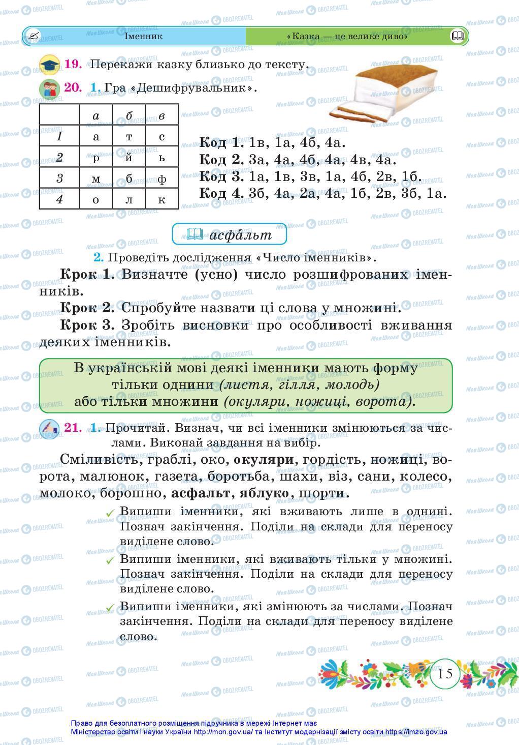 Підручники Українська мова 3 клас сторінка 15