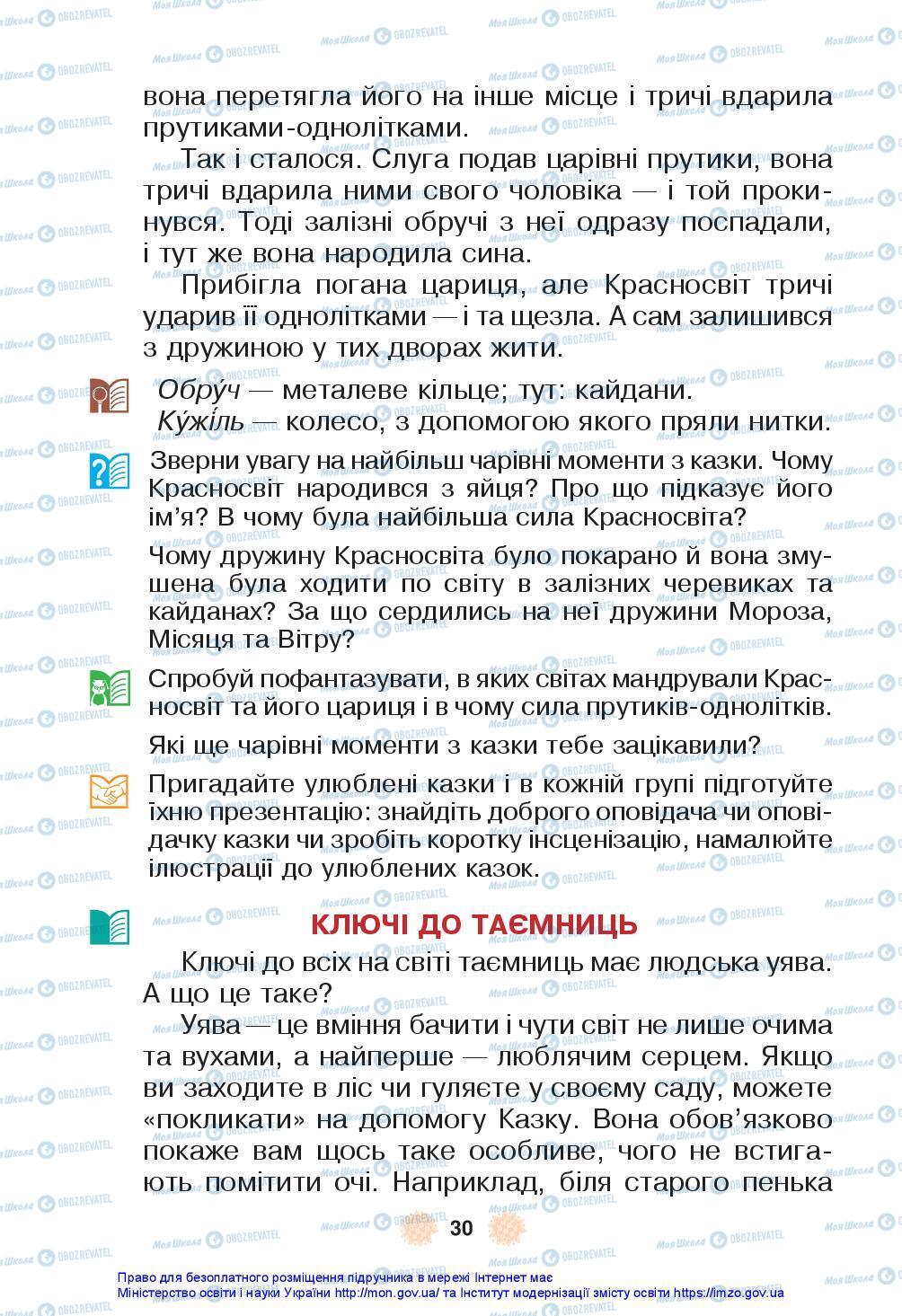 Підручники Українська мова 3 клас сторінка 30