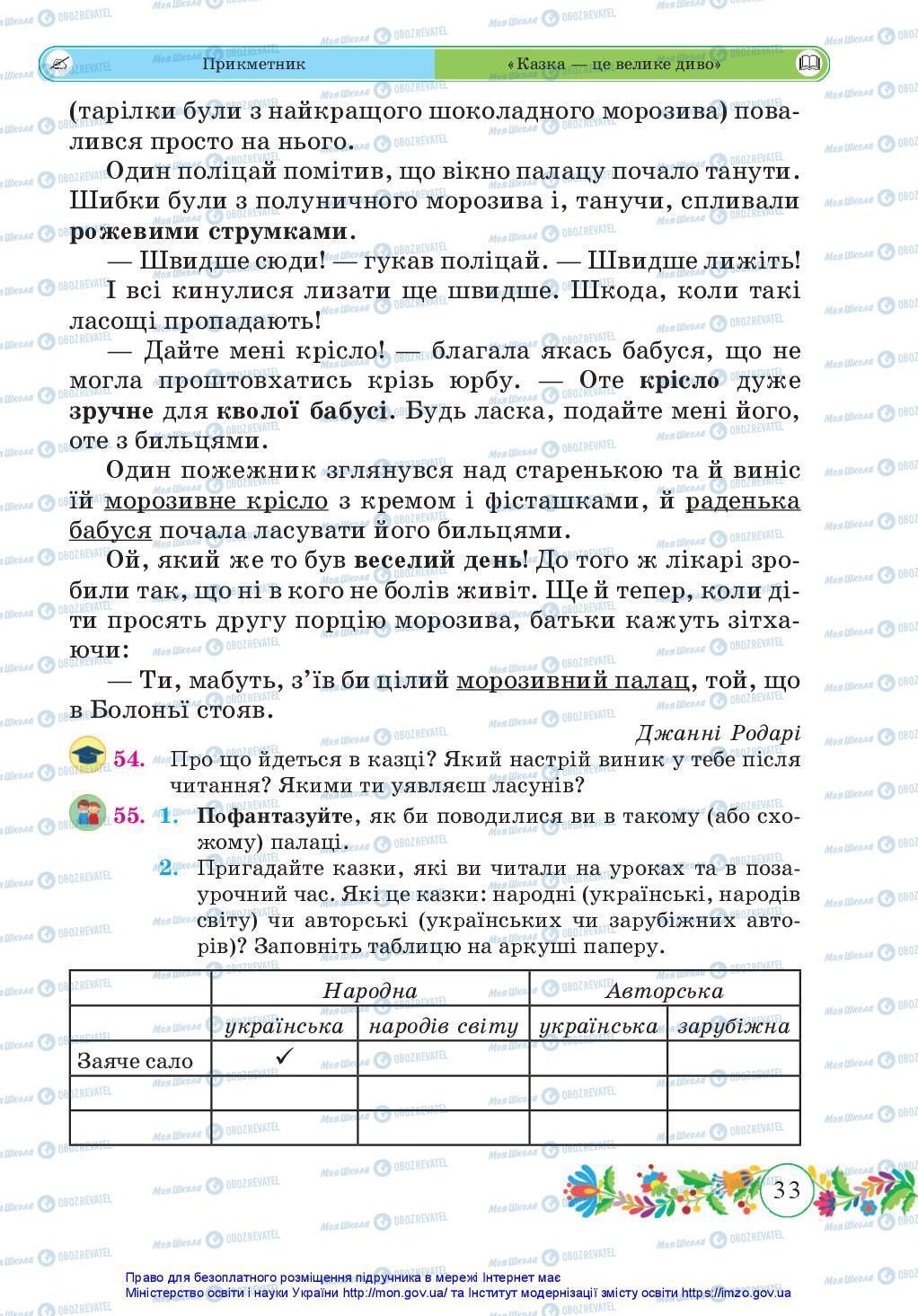 Учебники Укр мова 3 класс страница 33