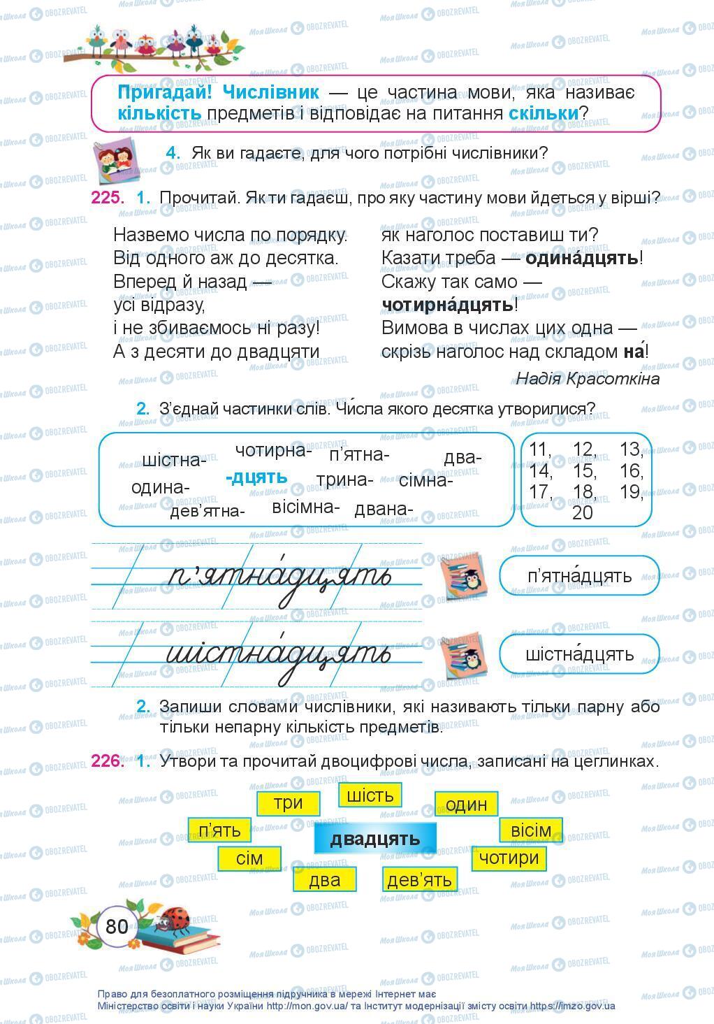 Підручники Українська мова 3 клас сторінка 80