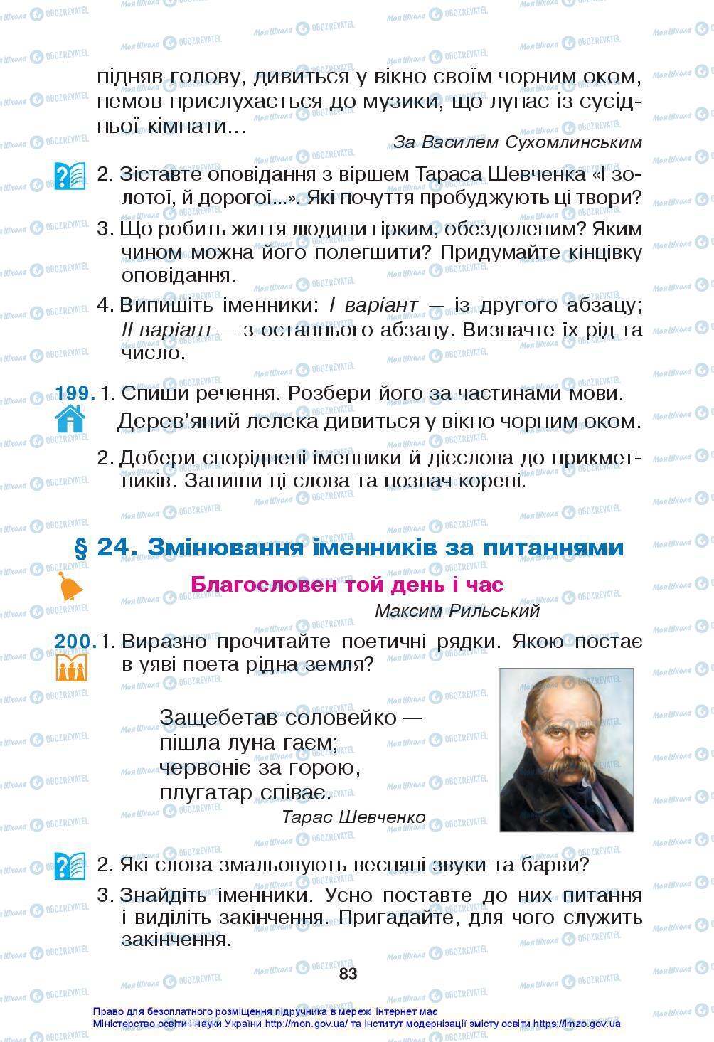 Підручники Українська мова 3 клас сторінка 83