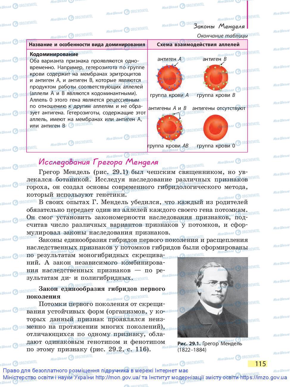 Підручники Біологія 9 клас сторінка 115