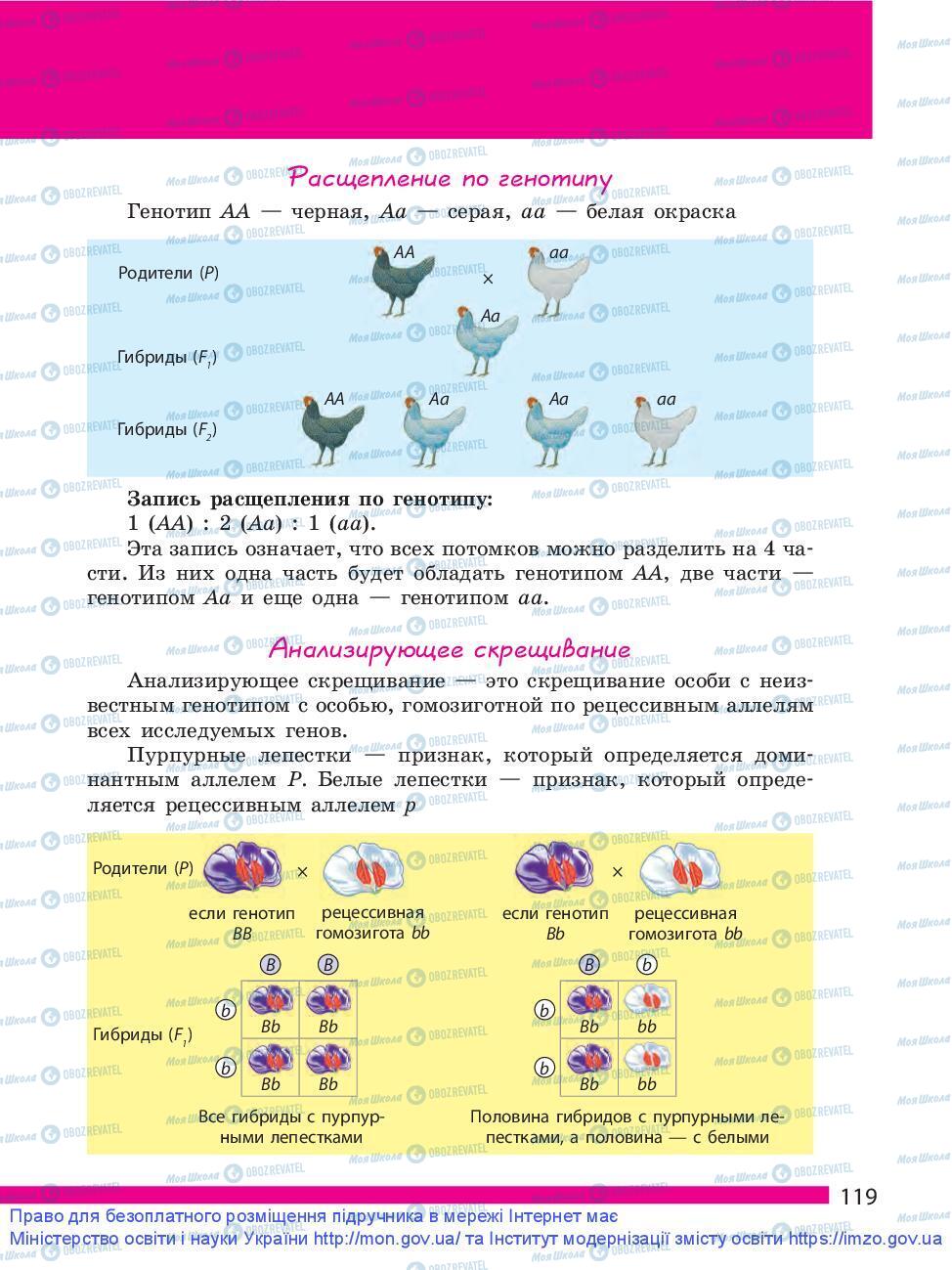 Підручники Біологія 9 клас сторінка 119