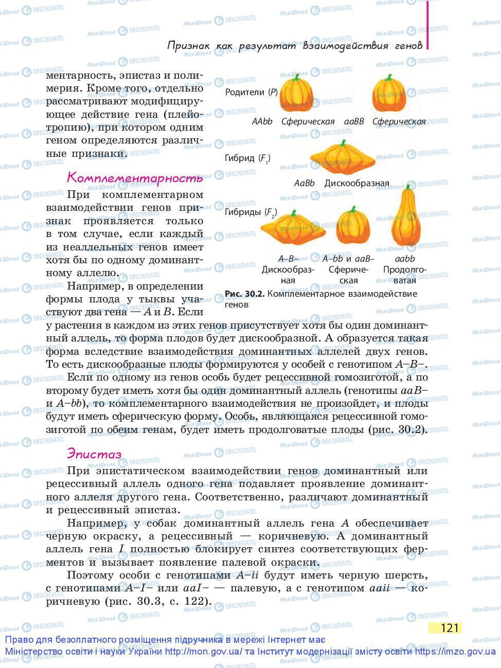 Підручники Біологія 9 клас сторінка 121