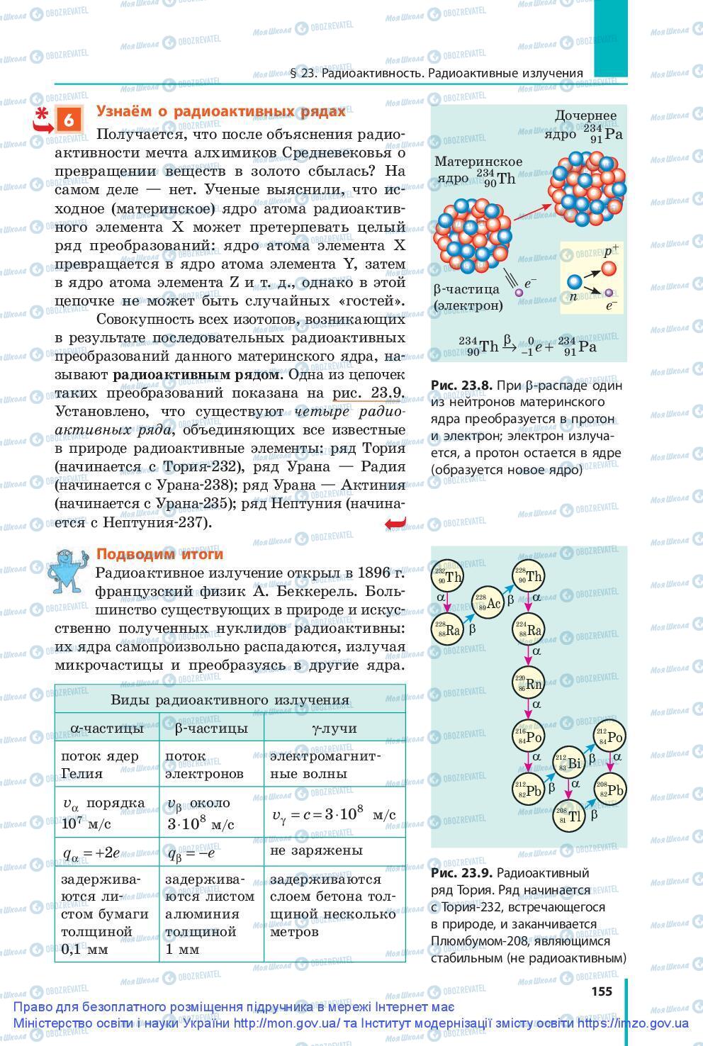 Підручники Фізика 9 клас сторінка 155