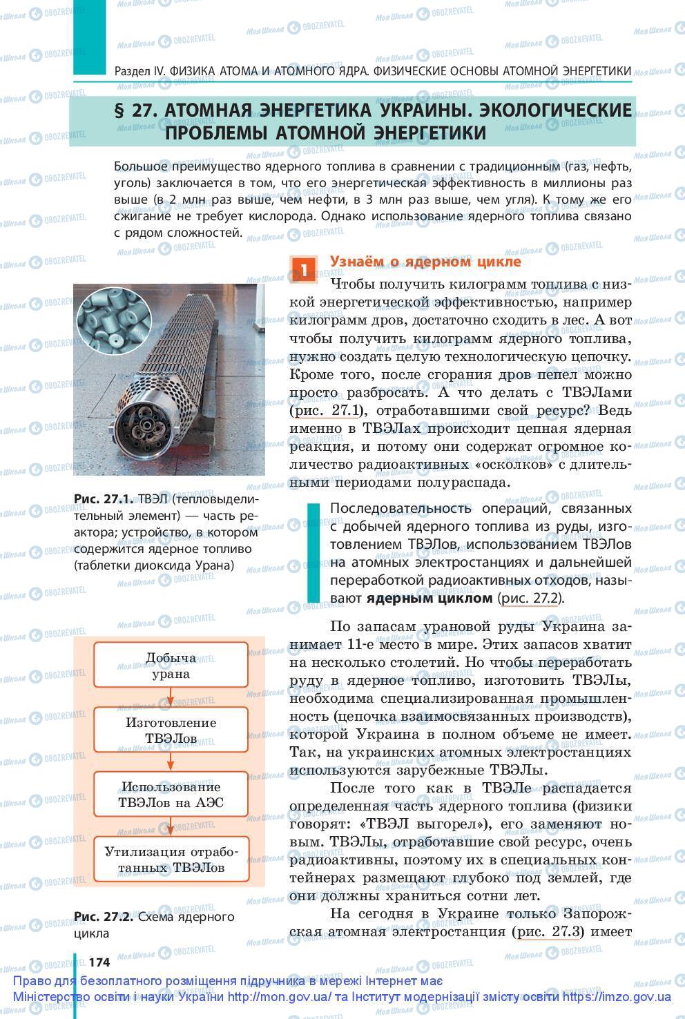 Підручники Фізика 9 клас сторінка 174