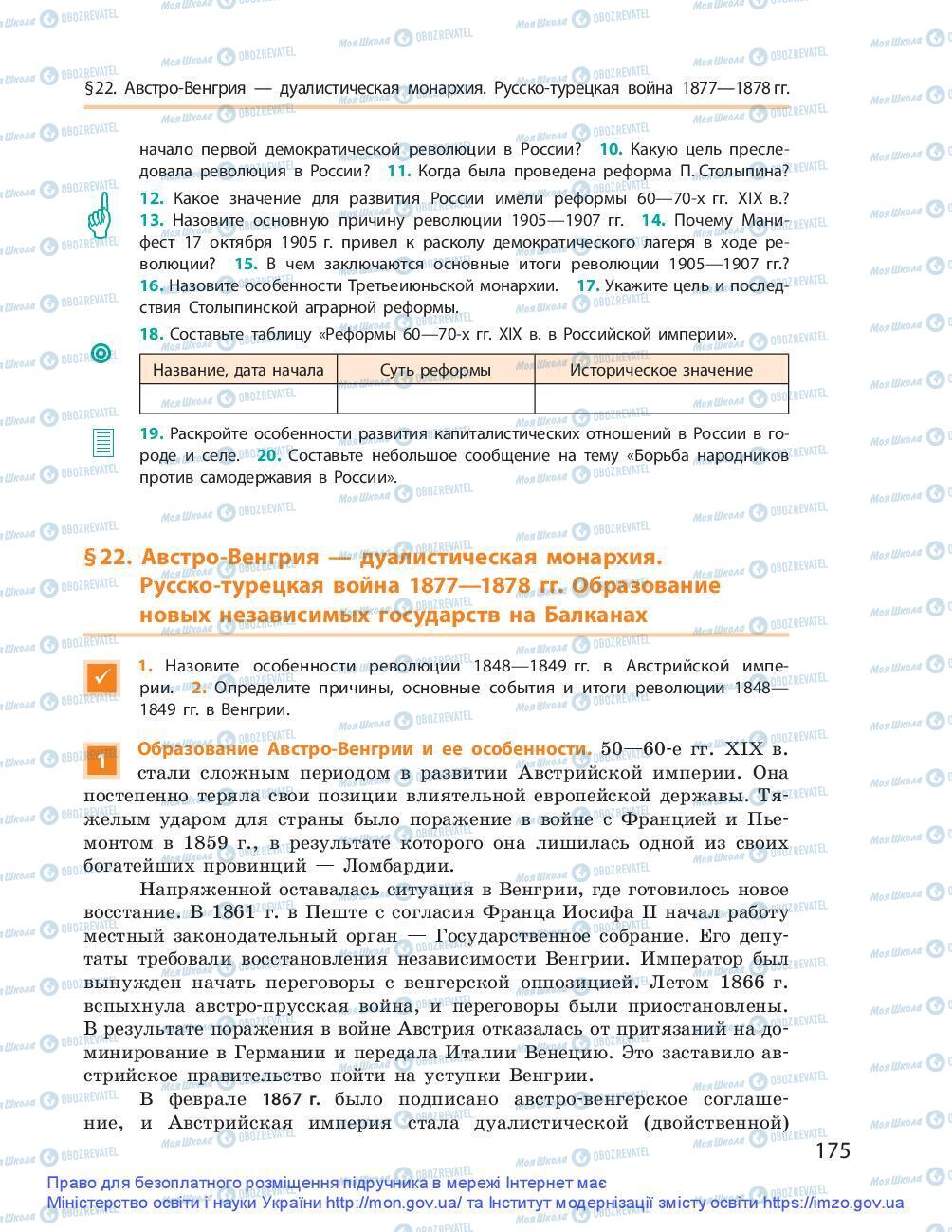 Підручники Всесвітня історія 9 клас сторінка 175