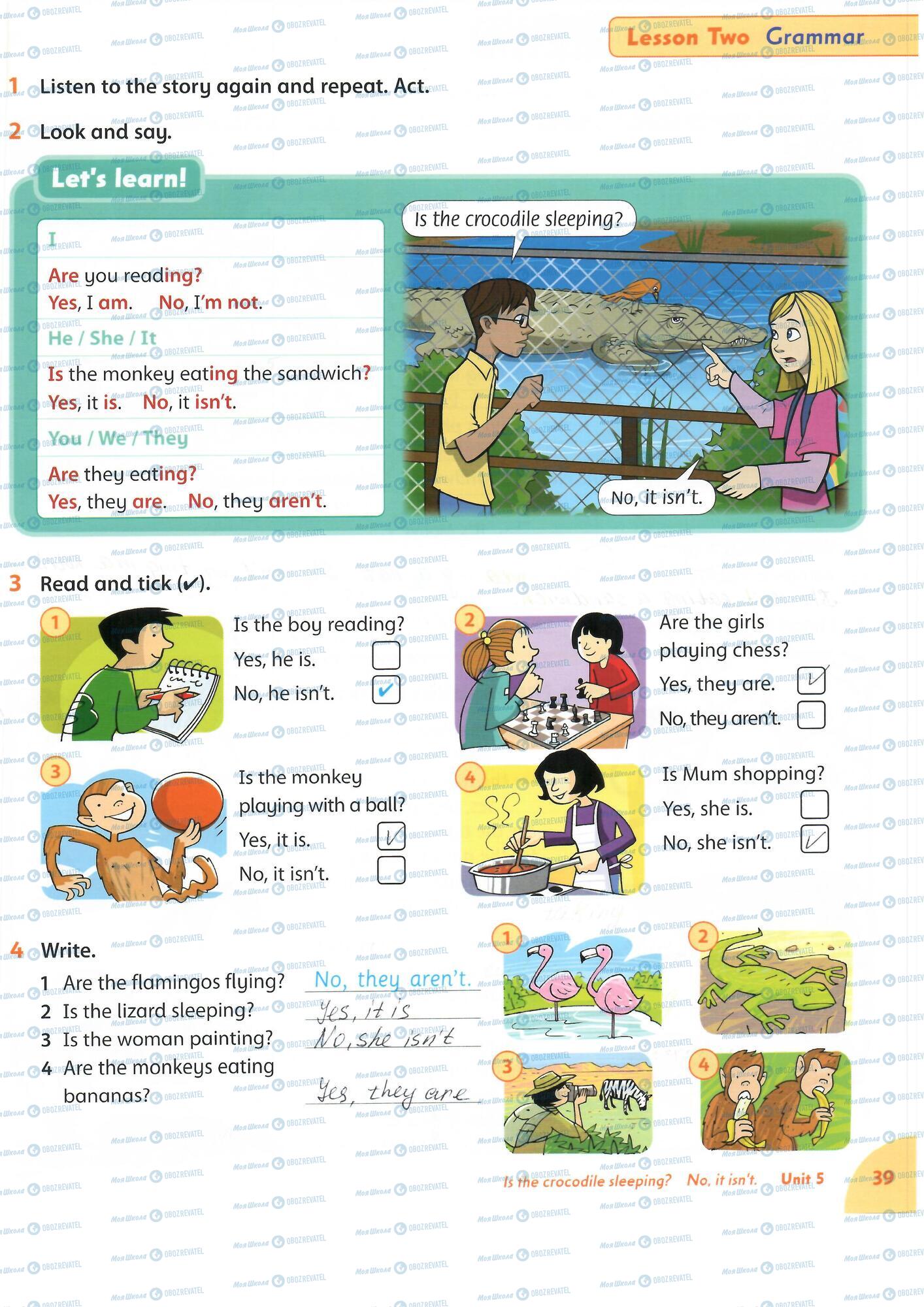ГДЗ Английский язык 3 класс страница 39