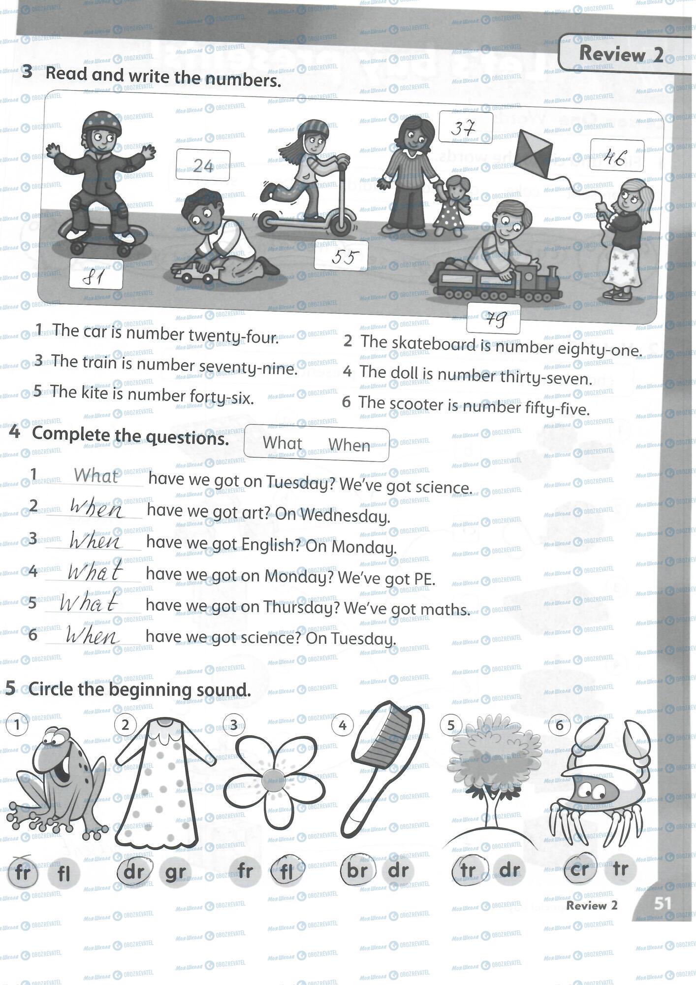 ГДЗ Английский язык 2 класс страница 51