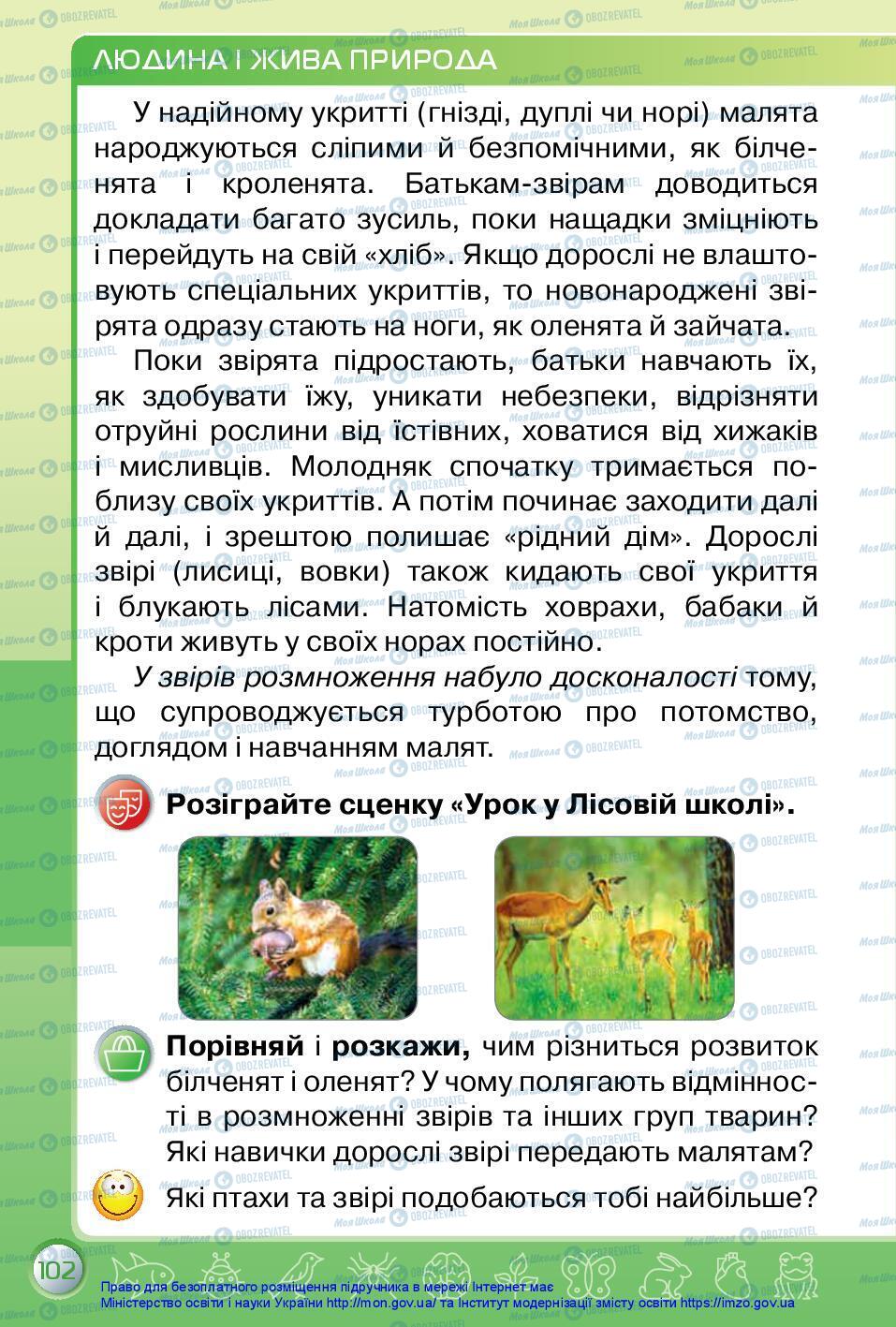 Підручники Я досліджую світ 3 клас сторінка 102