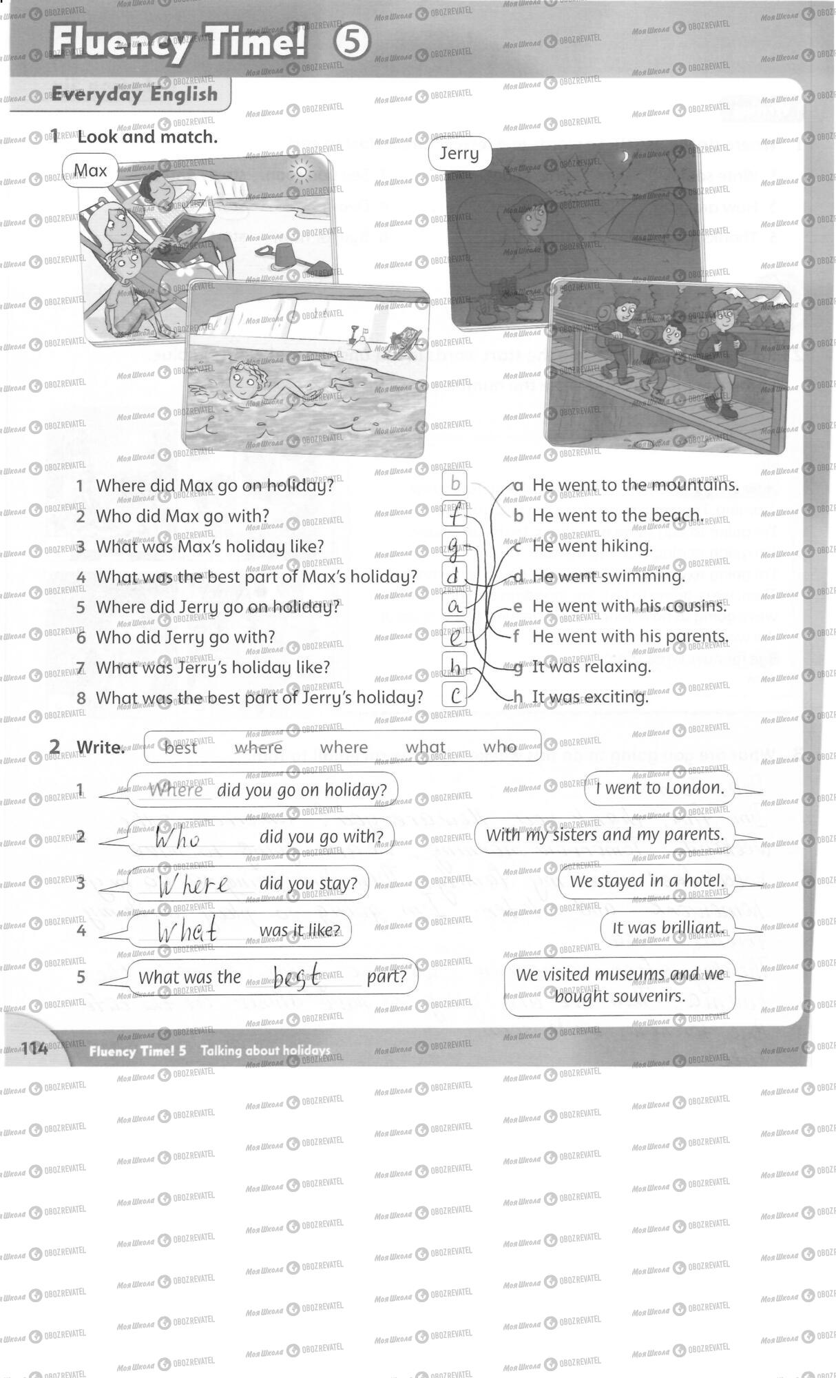 ГДЗ Английский язык 3 класс страница 114