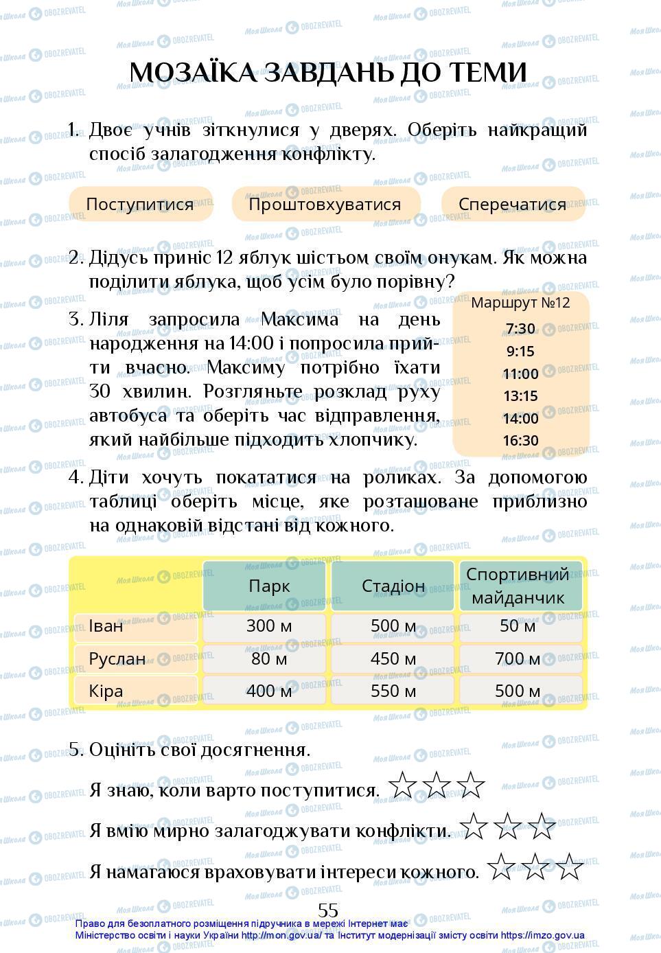 Підручники Я досліджую світ 3 клас сторінка 55