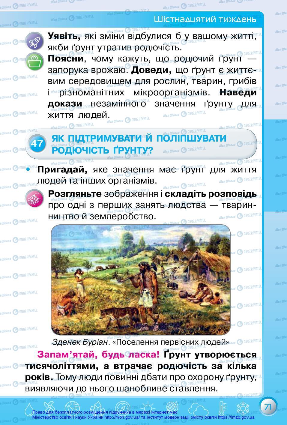 Підручники Я досліджую світ 3 клас сторінка 71