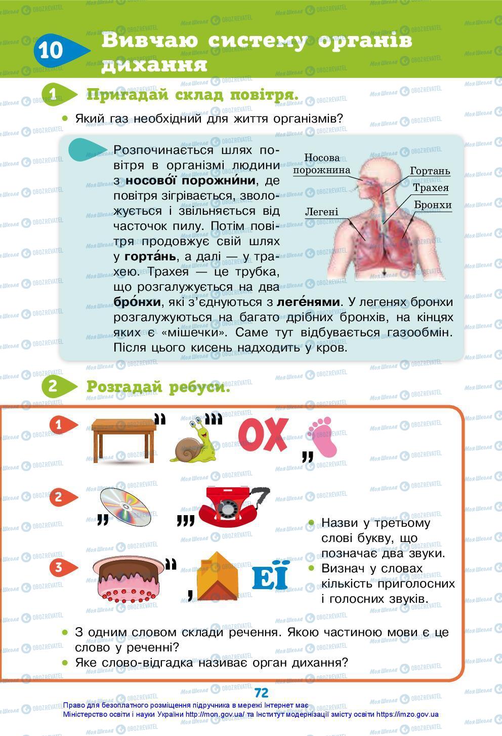 Підручники Я досліджую світ 3 клас сторінка 72