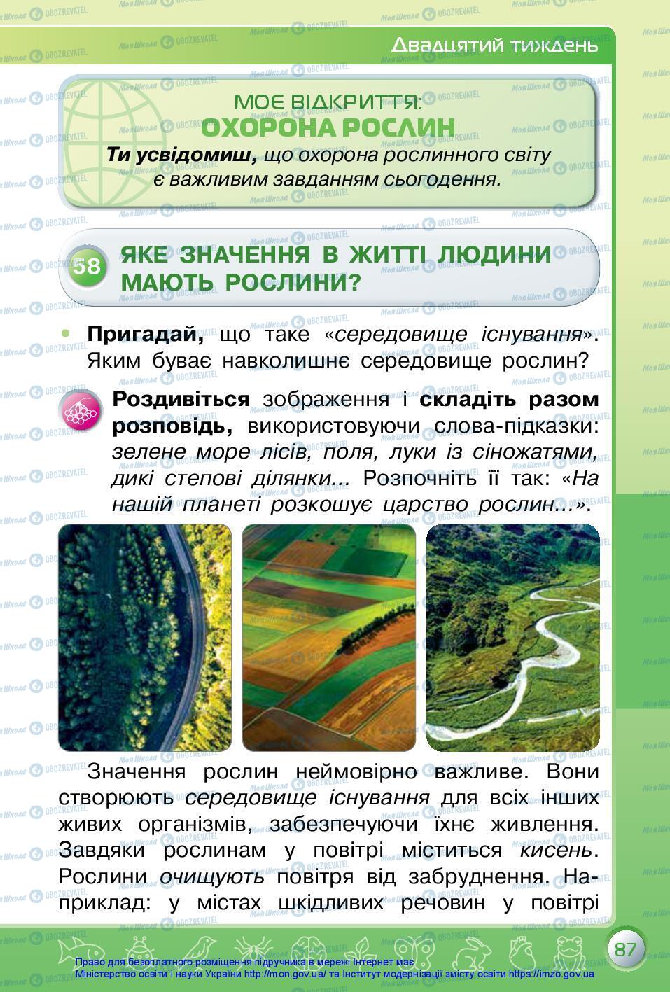 Підручники Я досліджую світ 3 клас сторінка 87