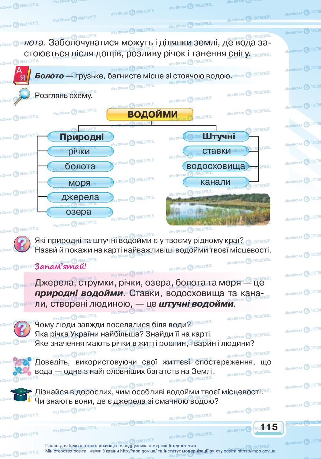 Підручники Я досліджую світ 3 клас сторінка 115