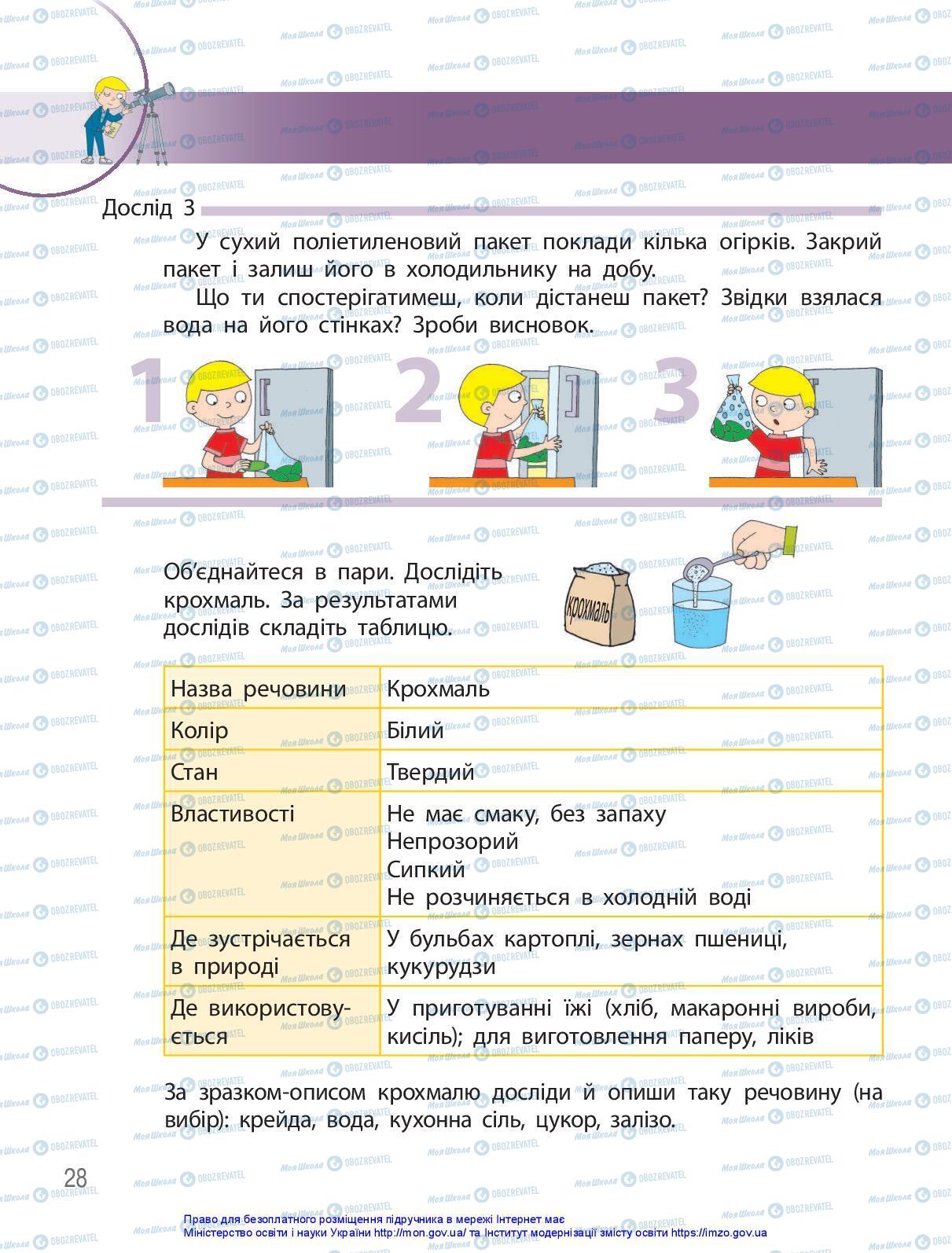 Підручники Я досліджую світ 3 клас сторінка 28