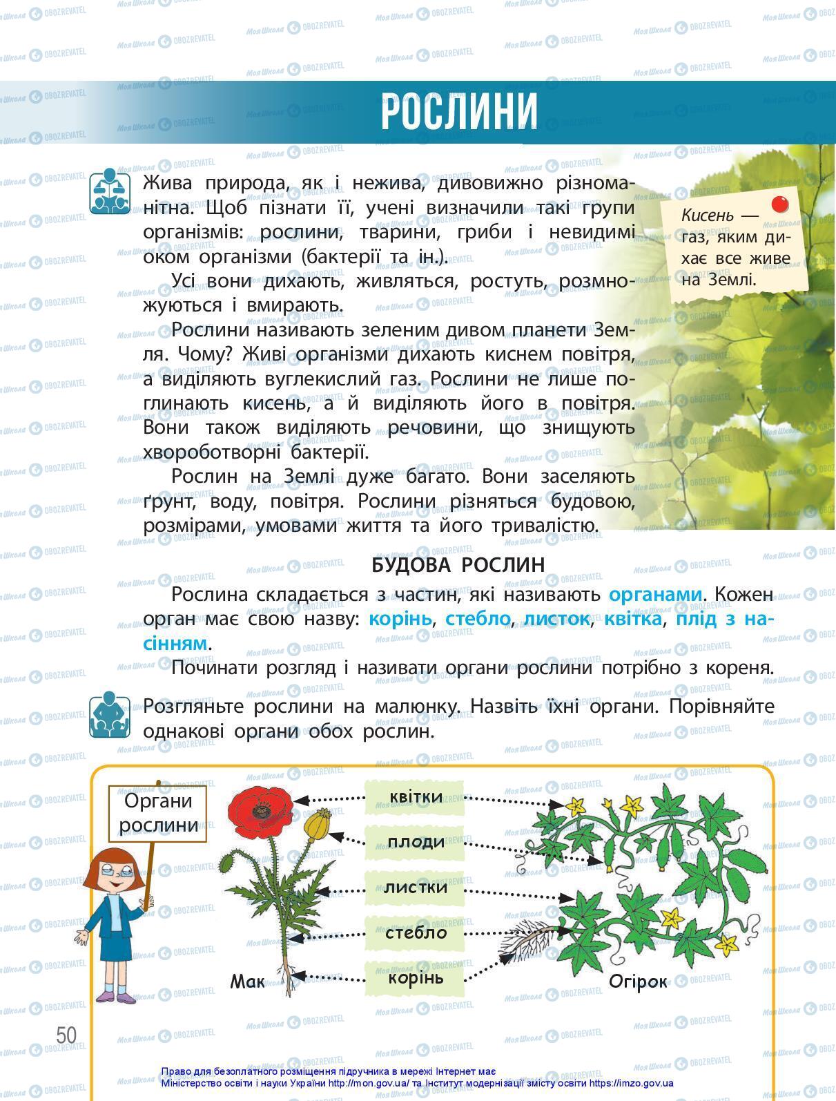 Підручники Я досліджую світ 3 клас сторінка 50