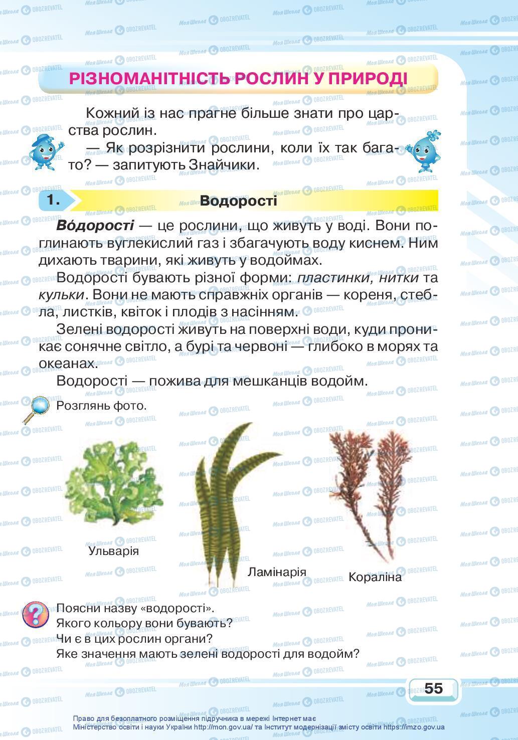 Підручники Я досліджую світ 3 клас сторінка 55