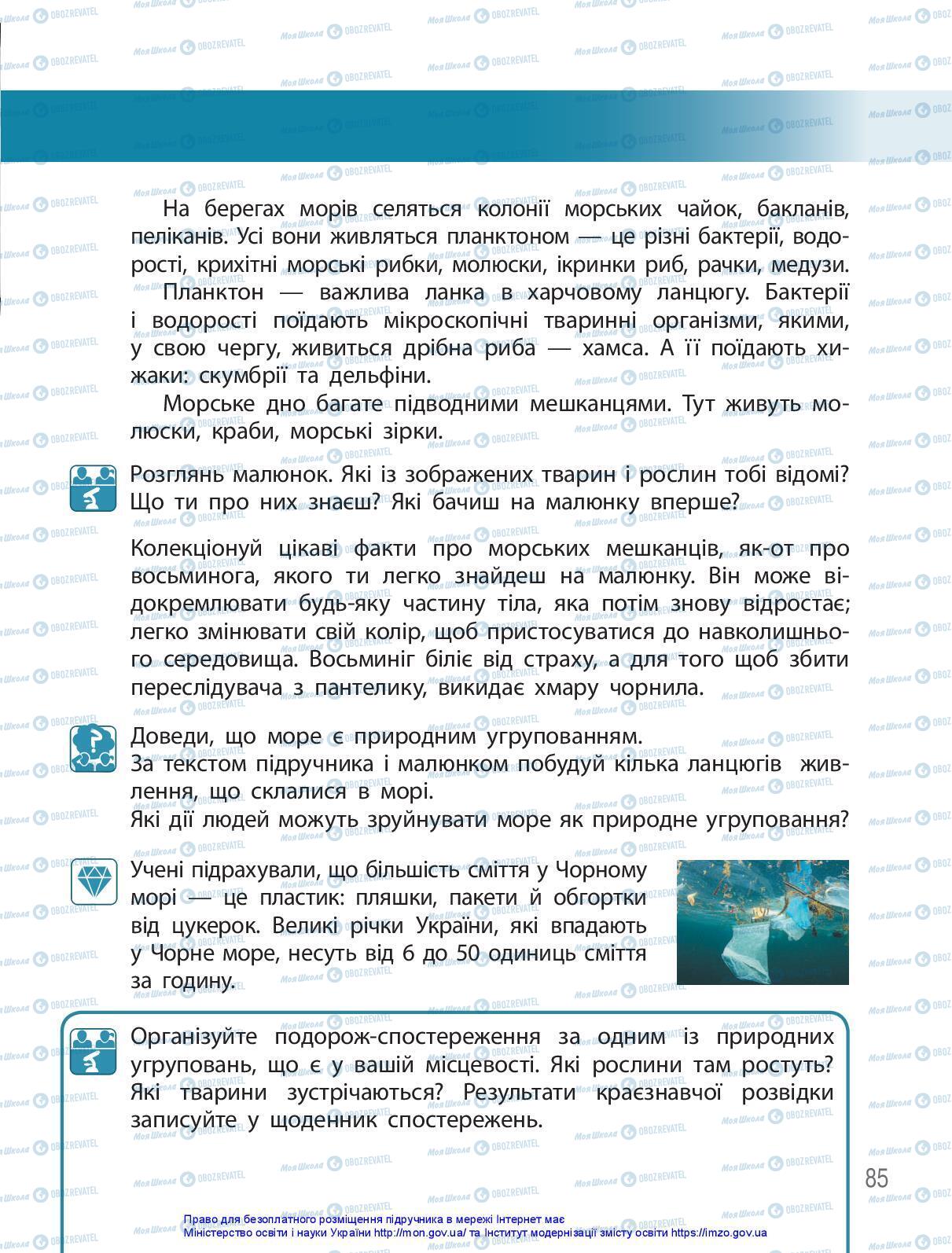 Підручники Я досліджую світ 3 клас сторінка 85