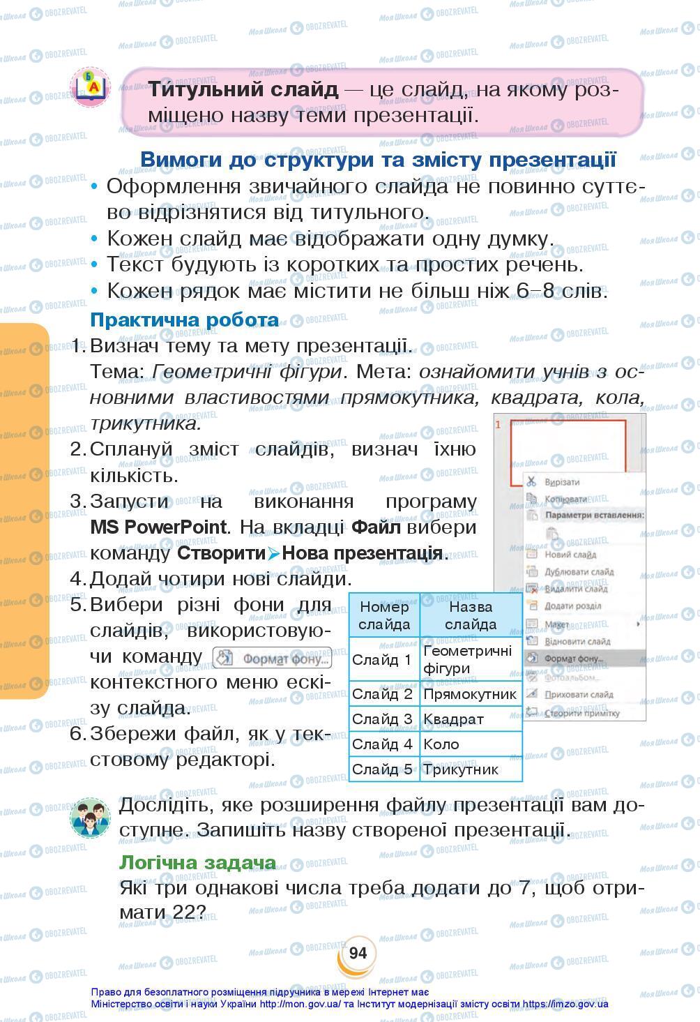 Підручники Я досліджую світ 3 клас сторінка 94