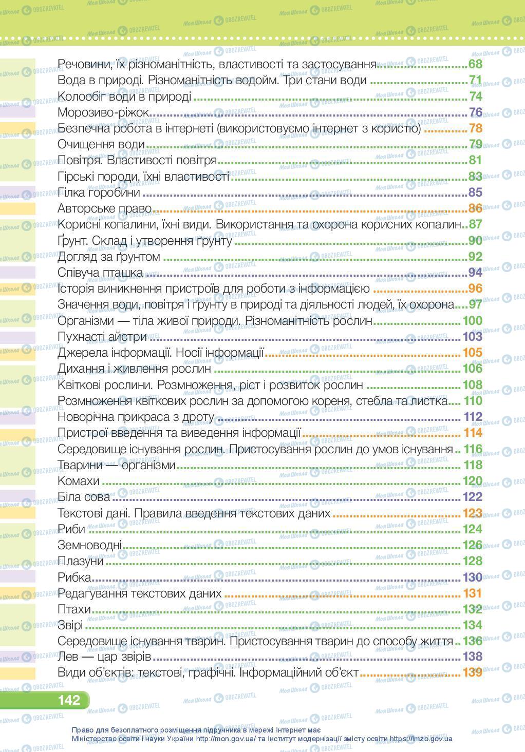 Підручники Я досліджую світ 3 клас сторінка 142