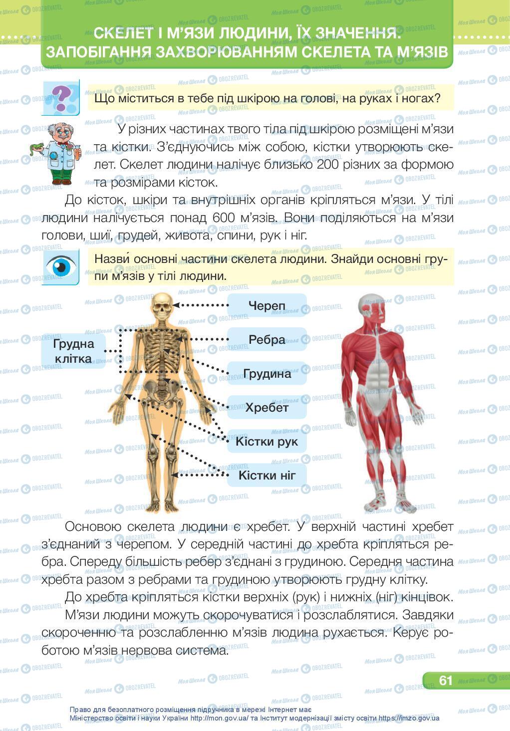 Підручники Я досліджую світ 3 клас сторінка 61