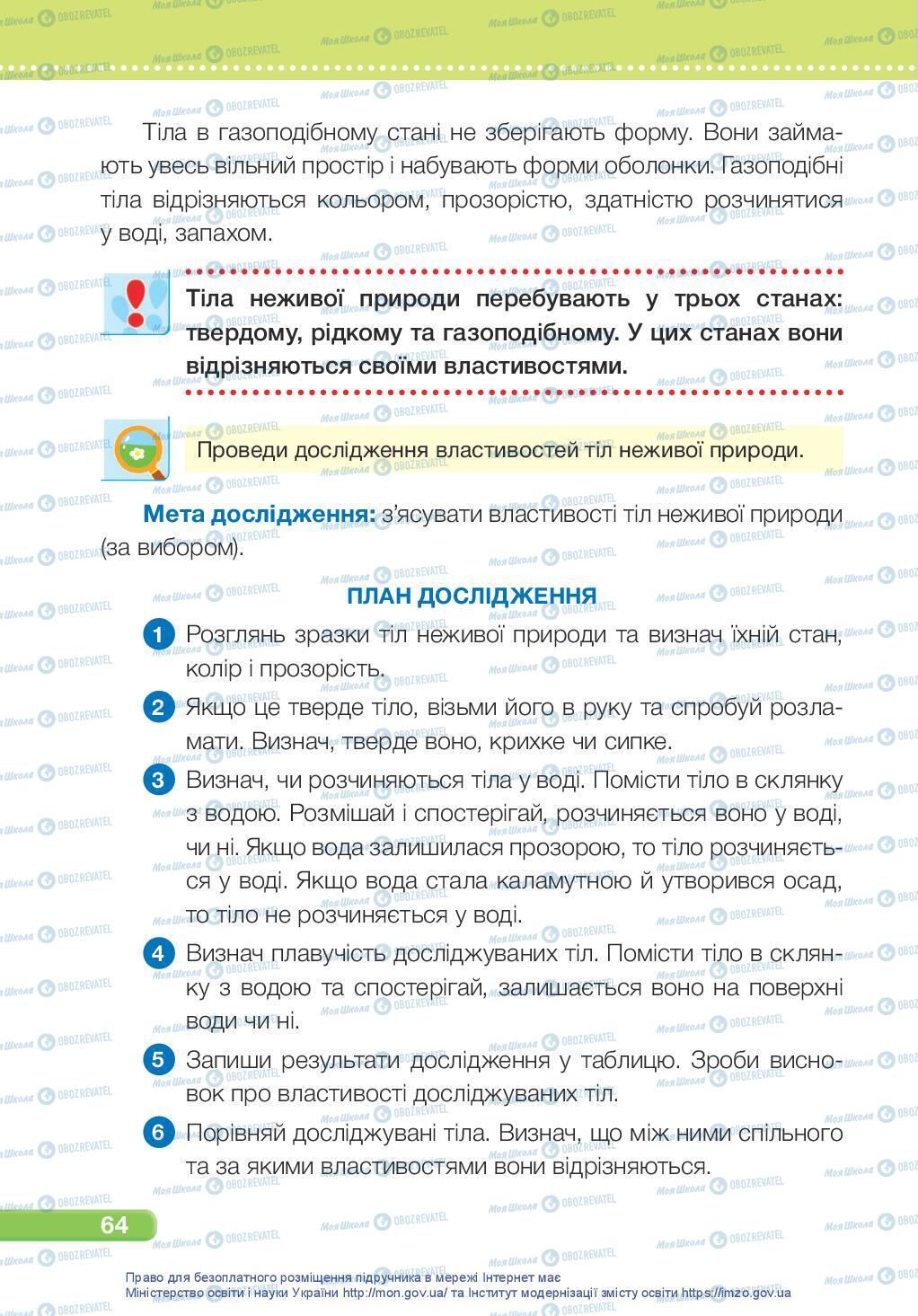 Підручники Я досліджую світ 3 клас сторінка 64