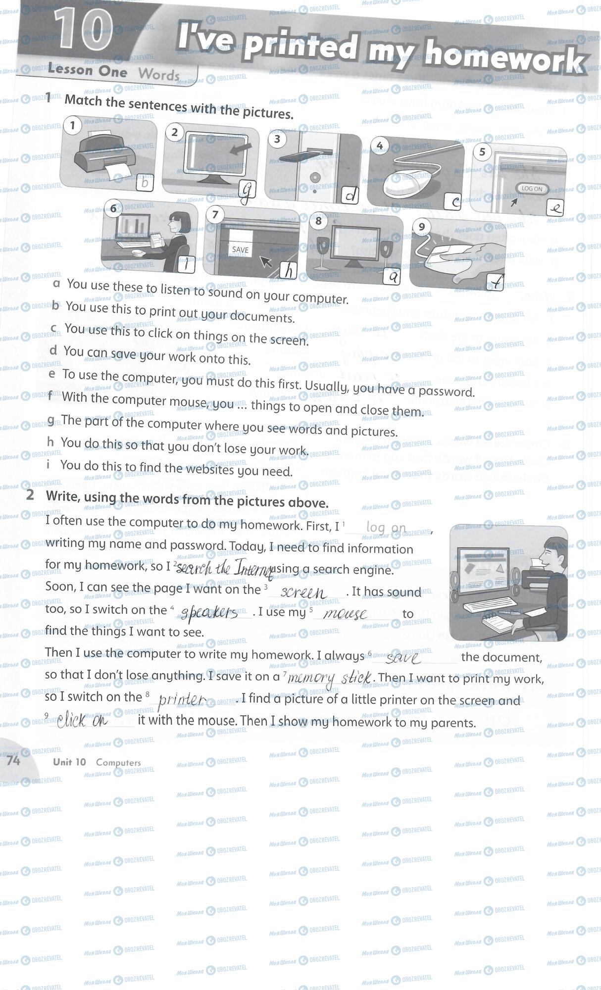 ГДЗ Английский язык 4 класс страница 74