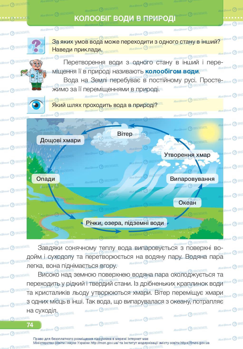 Підручники Я досліджую світ 3 клас сторінка 74