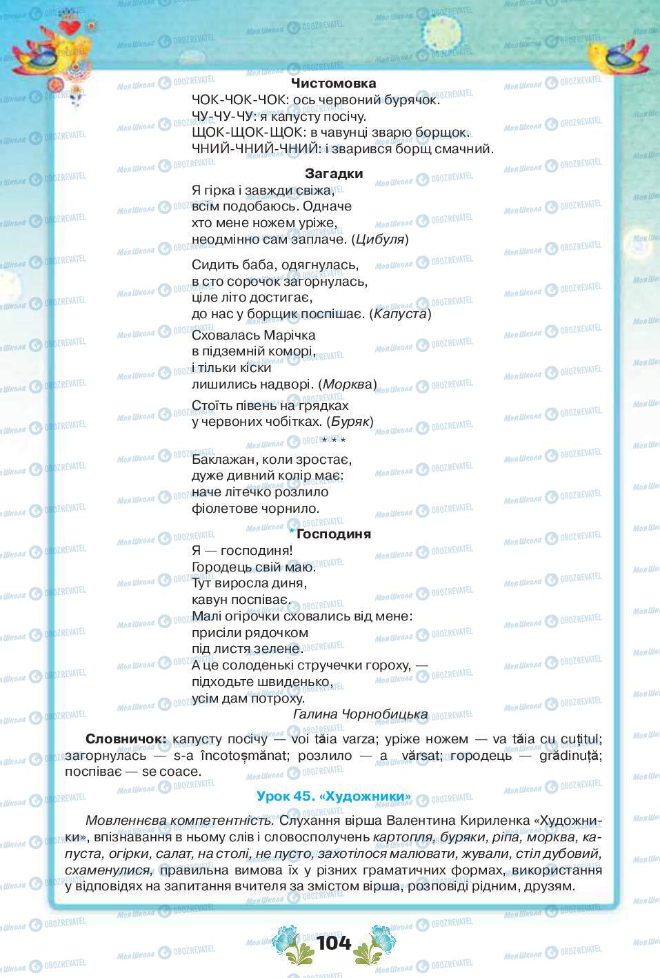 Підручники Українська мова 1 клас сторінка 104