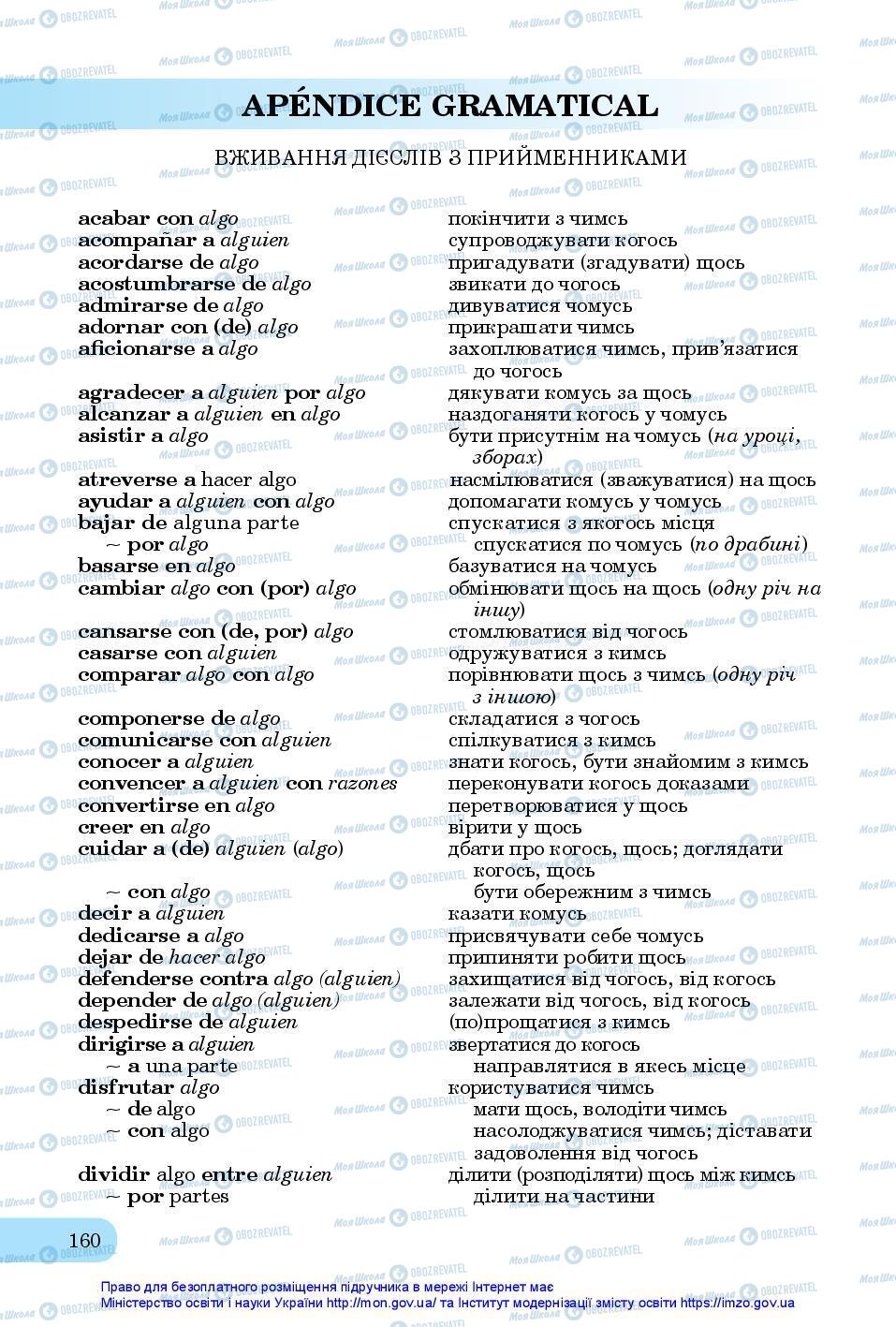 Учебники Испанский язык 11 класс страница 160