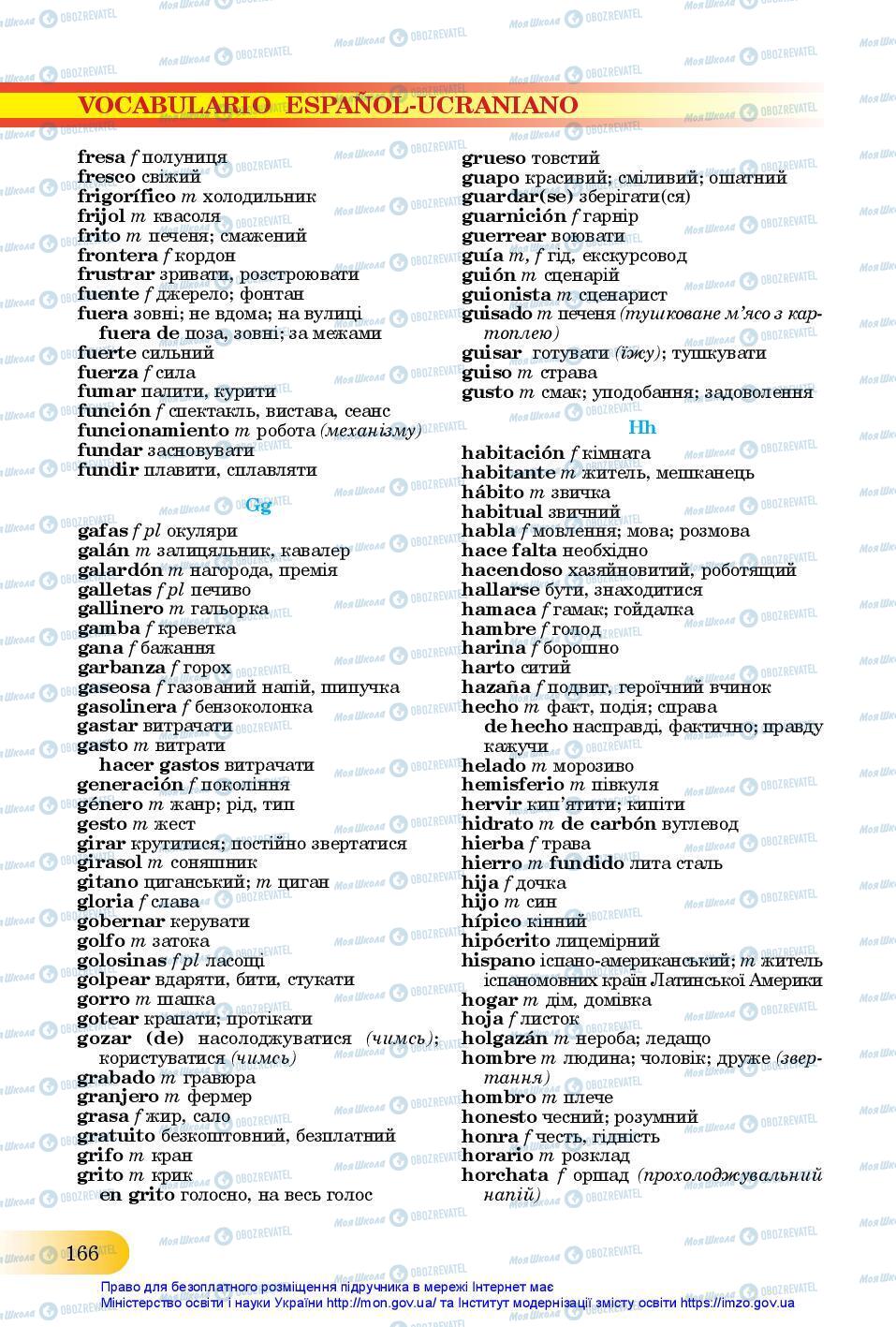 Учебники Испанский язык 11 класс страница 166