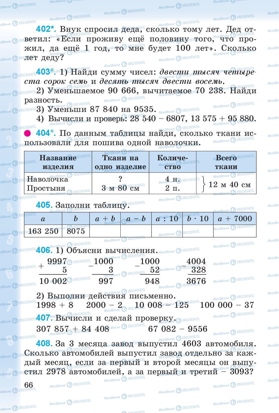 Учебники Математика 4 класс страница 66